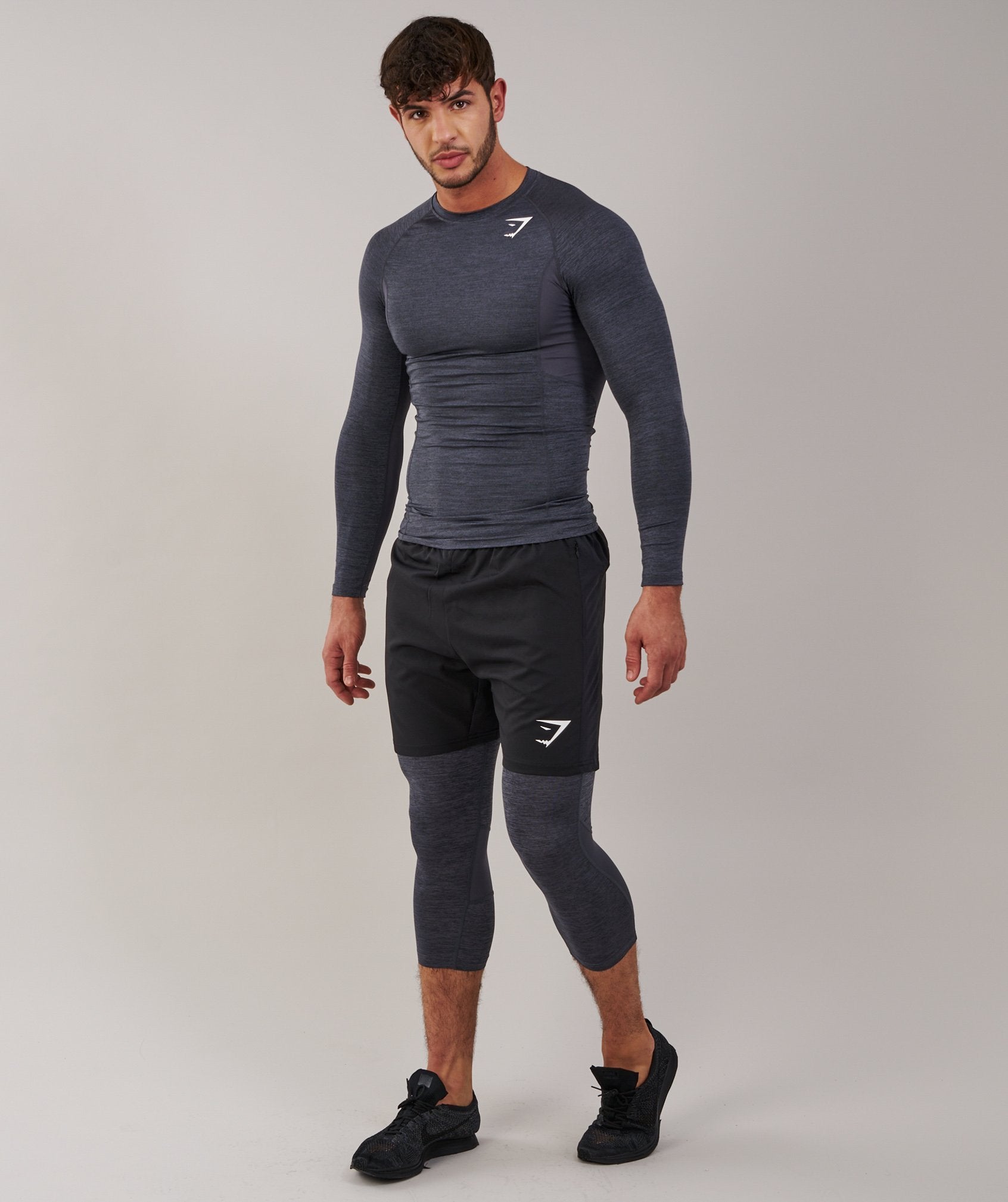 Element Baselayer 3/4 Legging in Charcoal Marl - view 1
