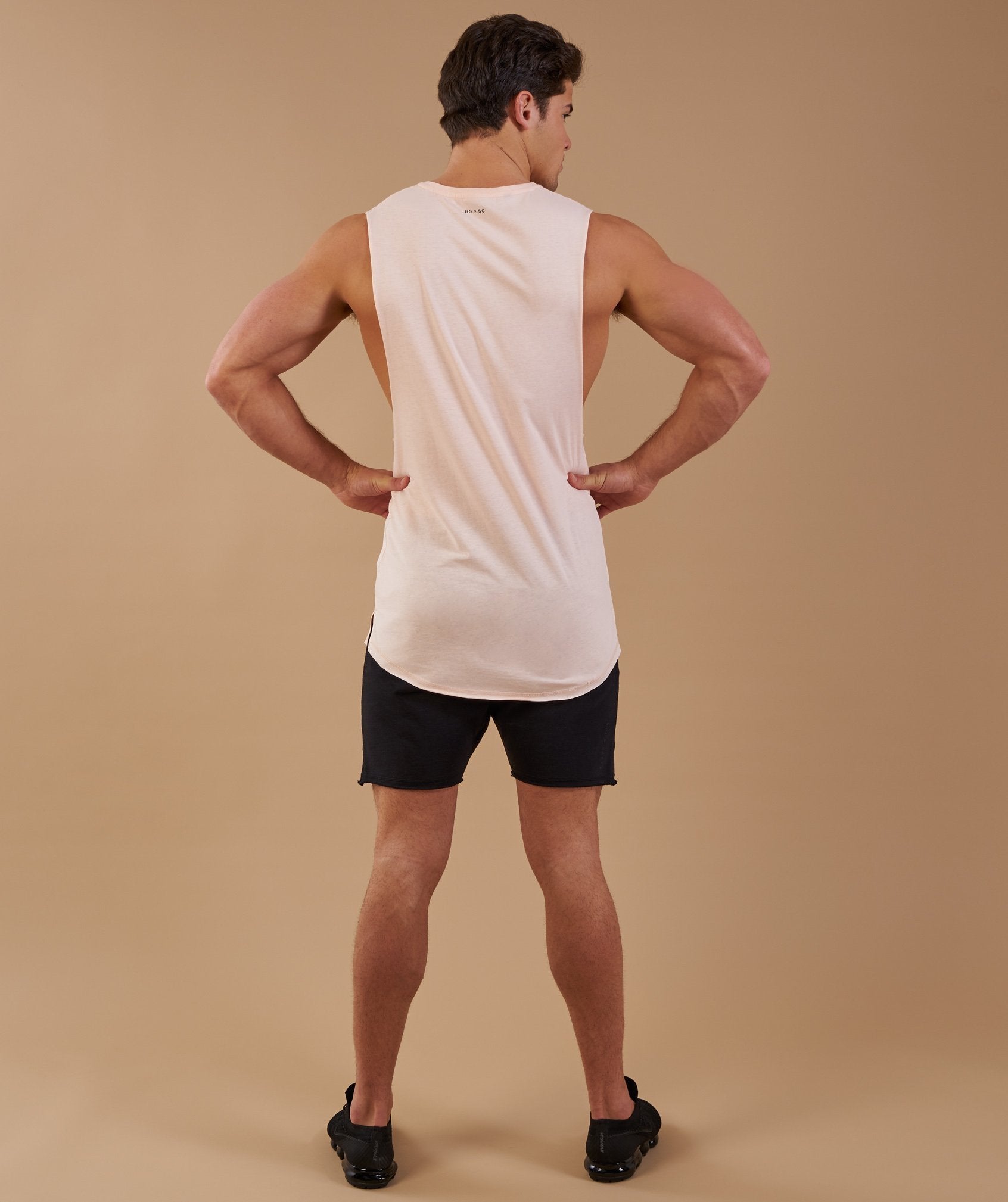 Raw Sleeveless T-Shirt in Soft Pink - view 2