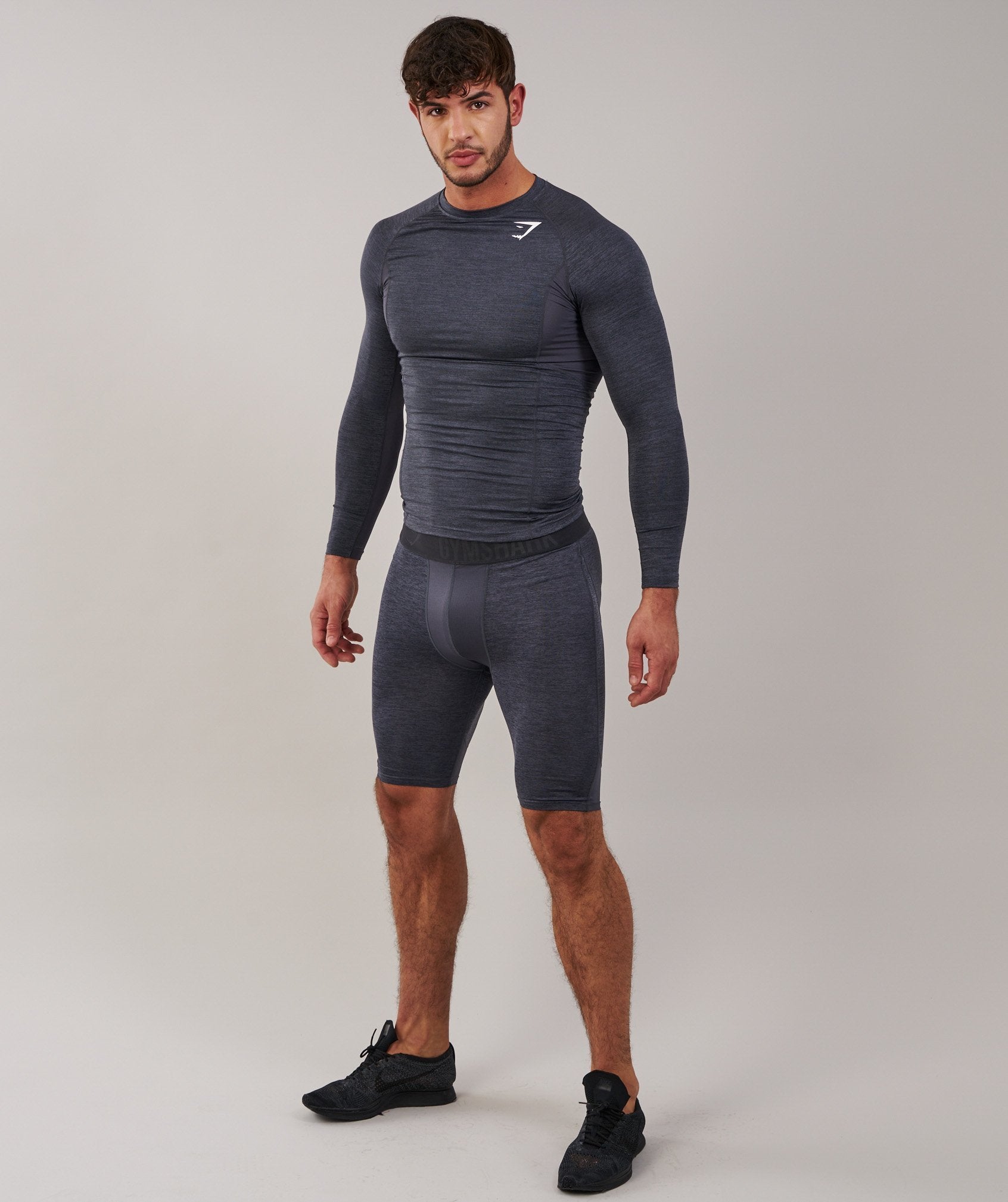 Element Baselayer Shorts in Charcoal Marl - view 1
