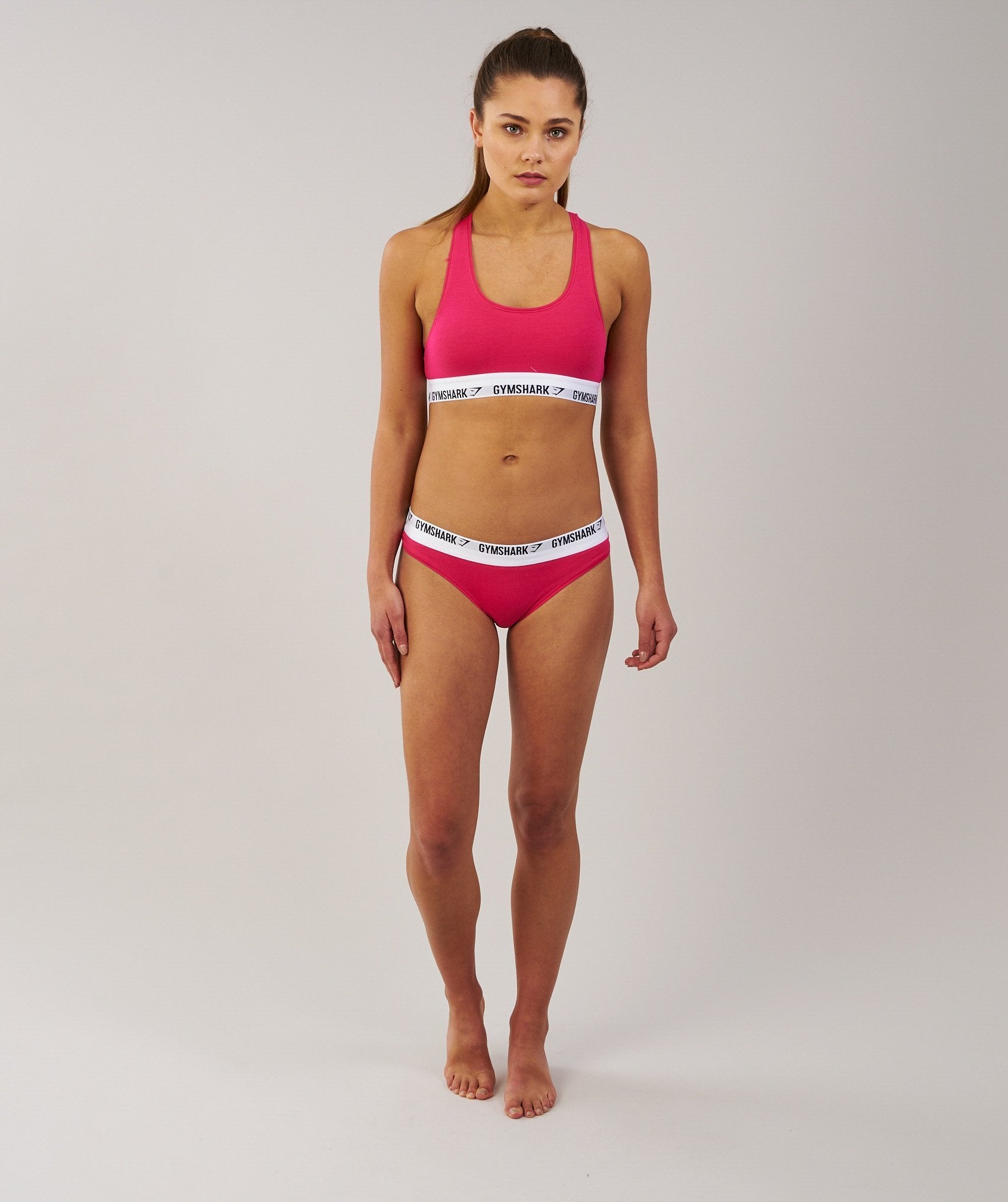 Womens Jersey Bralette in Cranberry - view 3