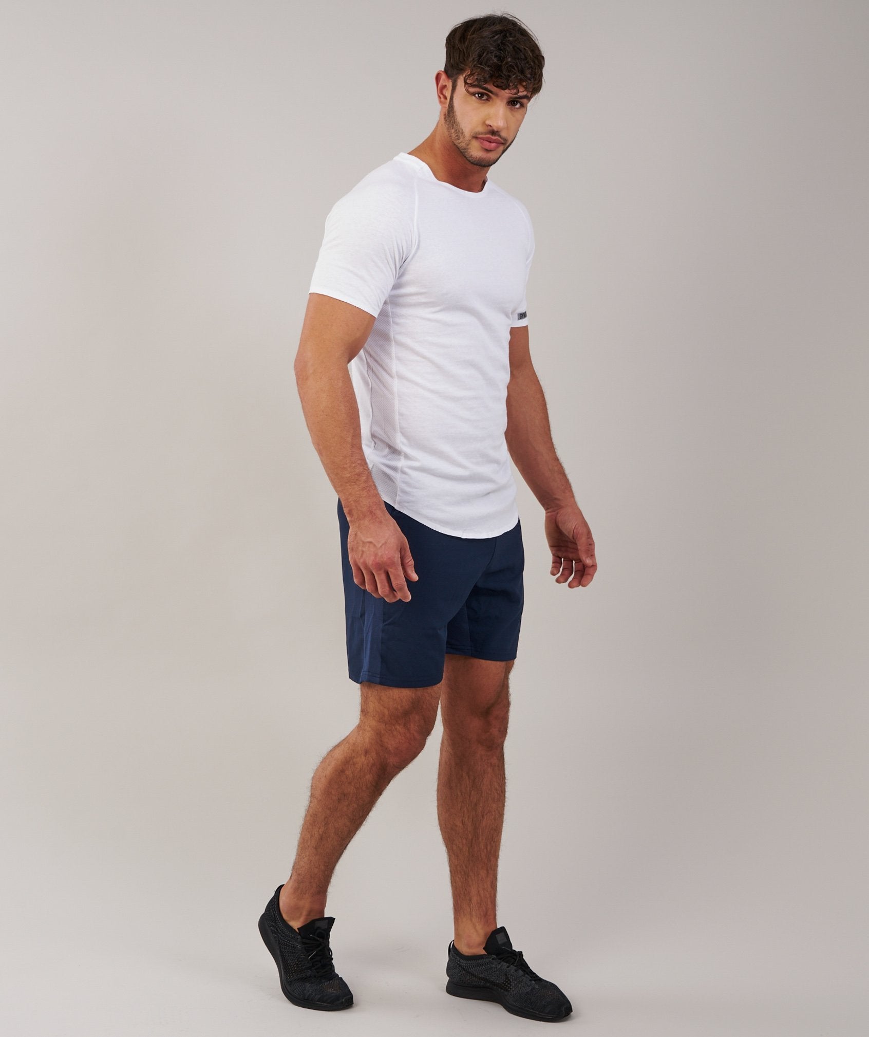 Dipped Hem T-Shirt in White - view 4