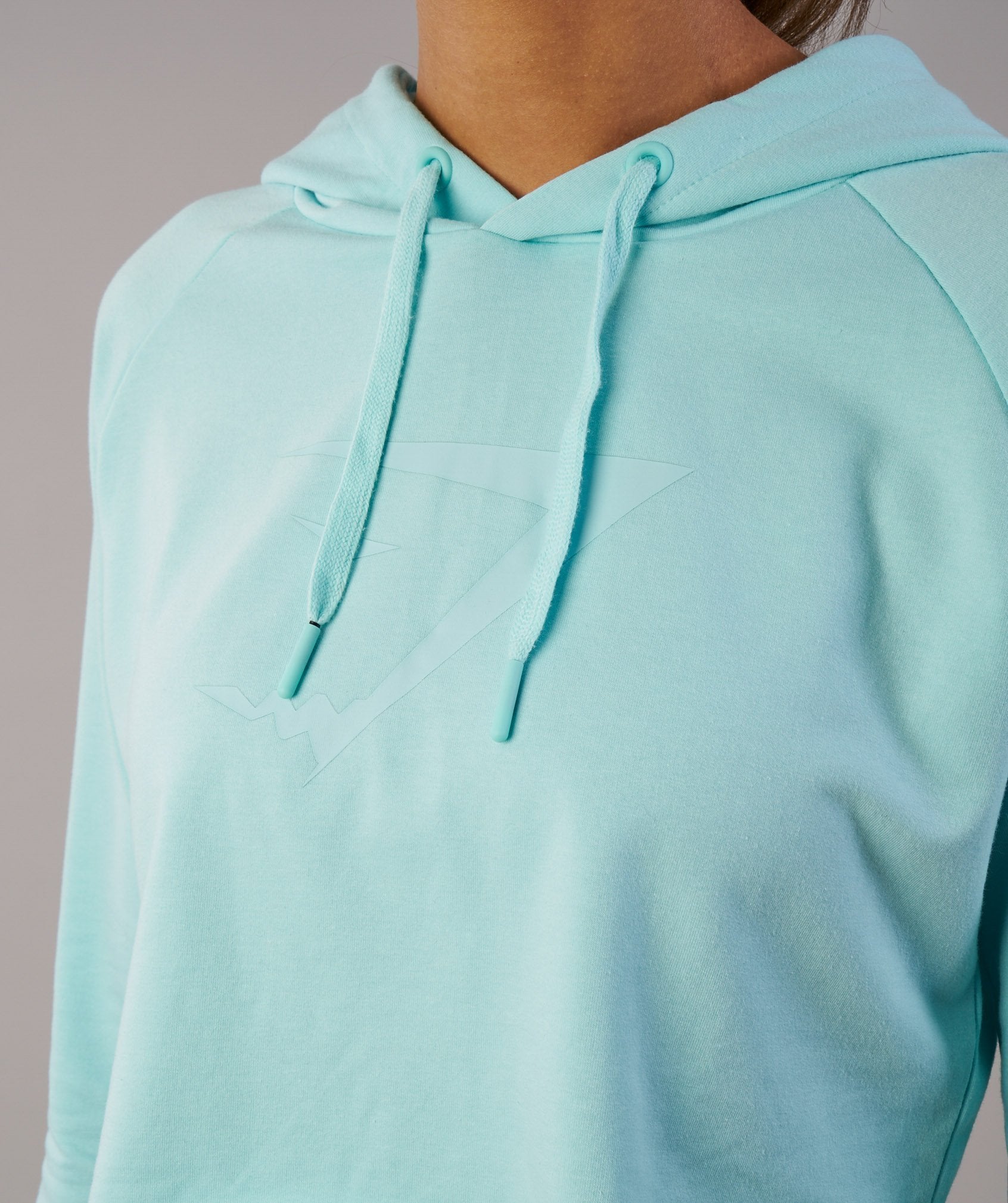 Cropped Hoodie in Pale Turquoise - view 6