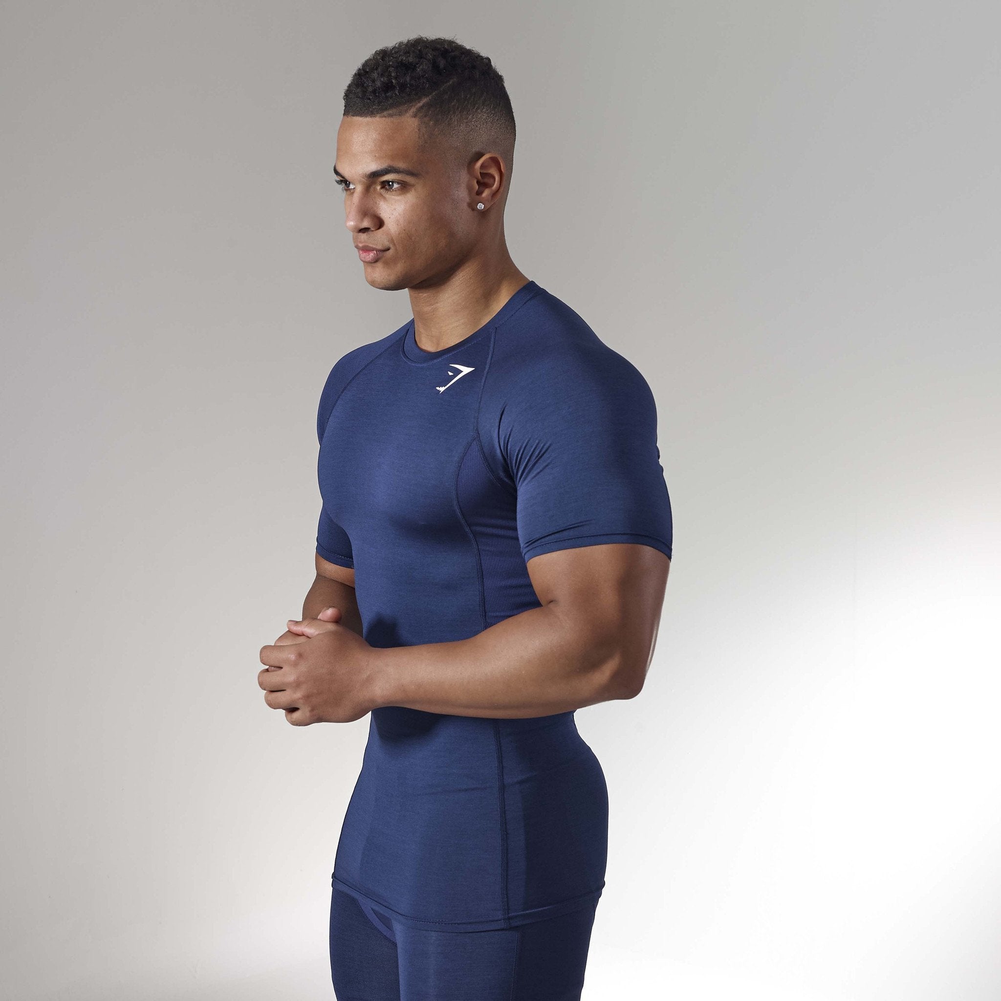 Element Baselayer Short Sleeve Top in Sapphire Blue Marl - view 3