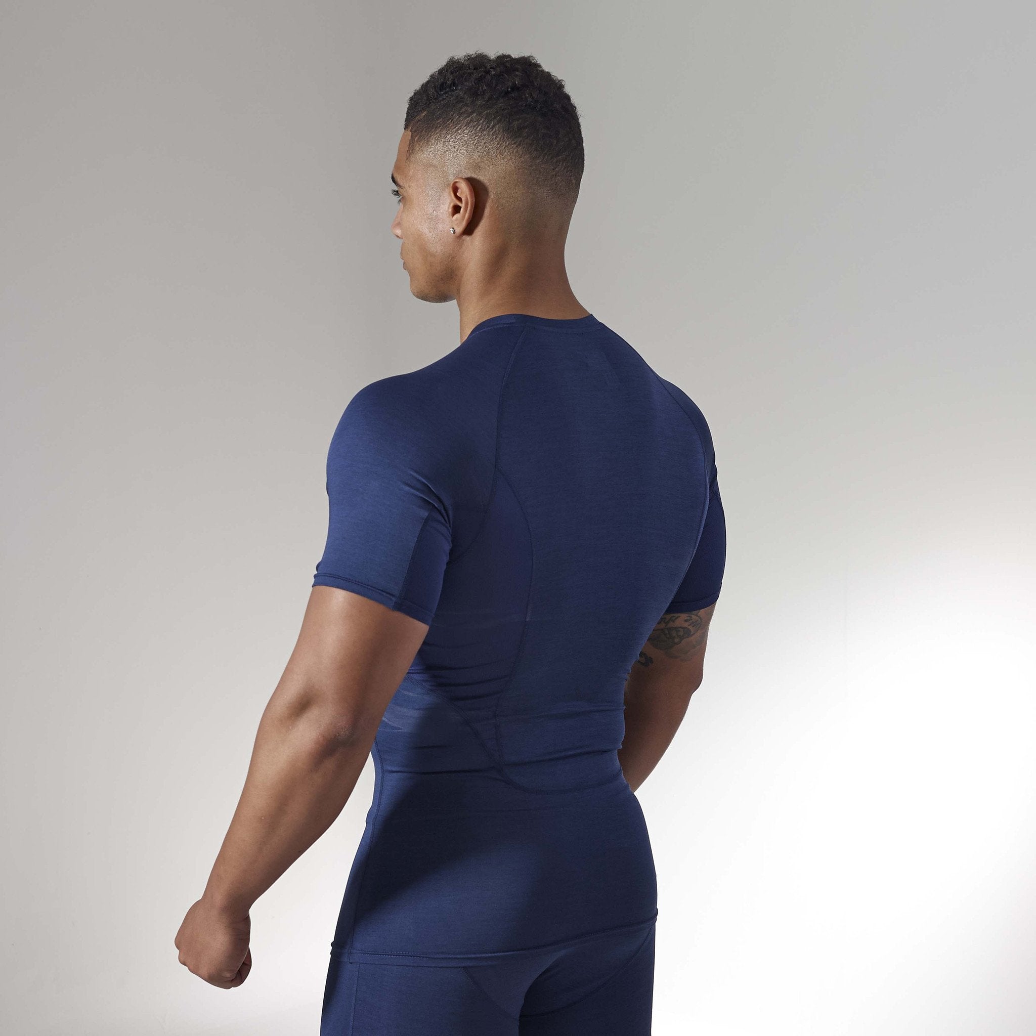 Element Baselayer Short Sleeve Top in Sapphire Blue Marl - view 2