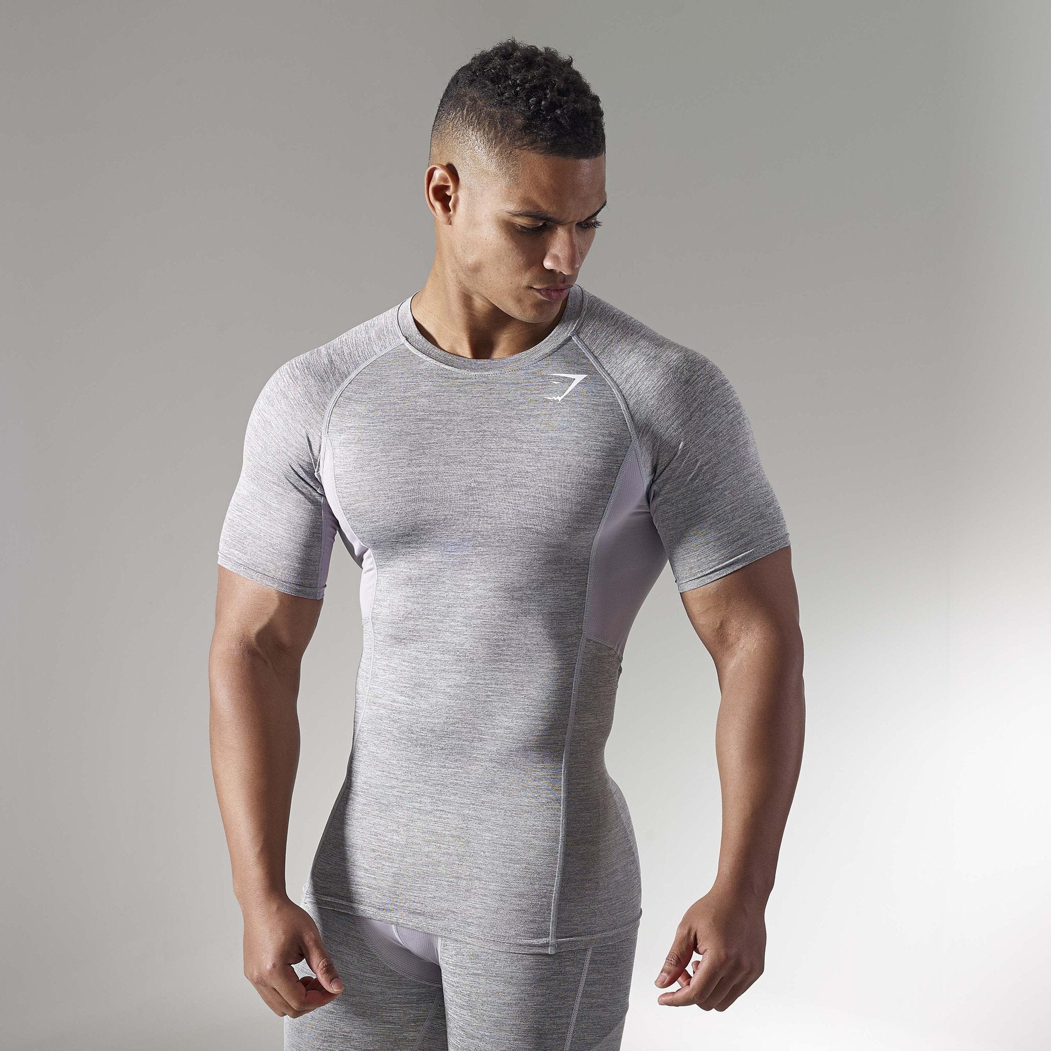 Element Baselayer Short Sleeve Top in Light Grey Marl - view 3