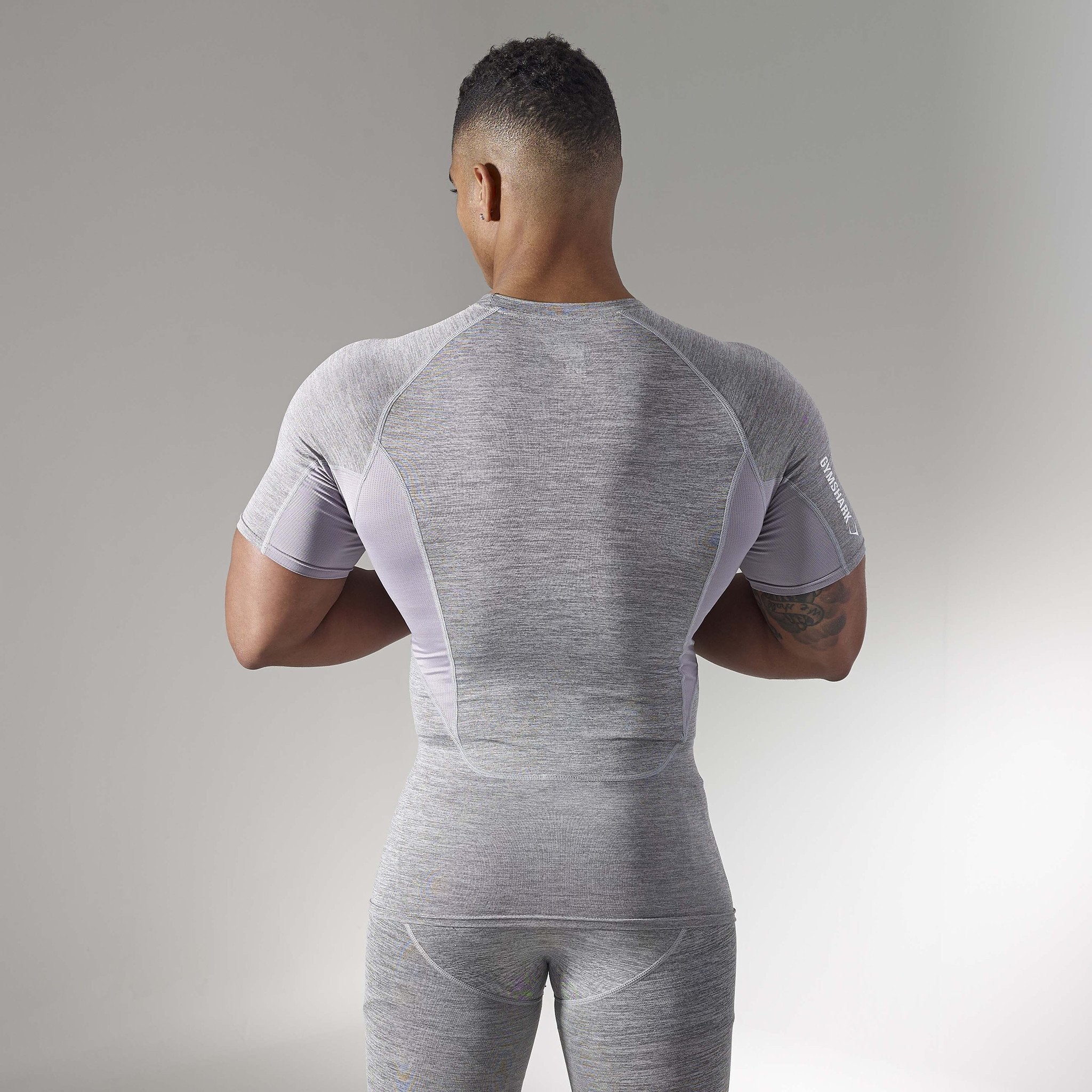 Element Baselayer Short Sleeve Top in Light Grey Marl - view 4
