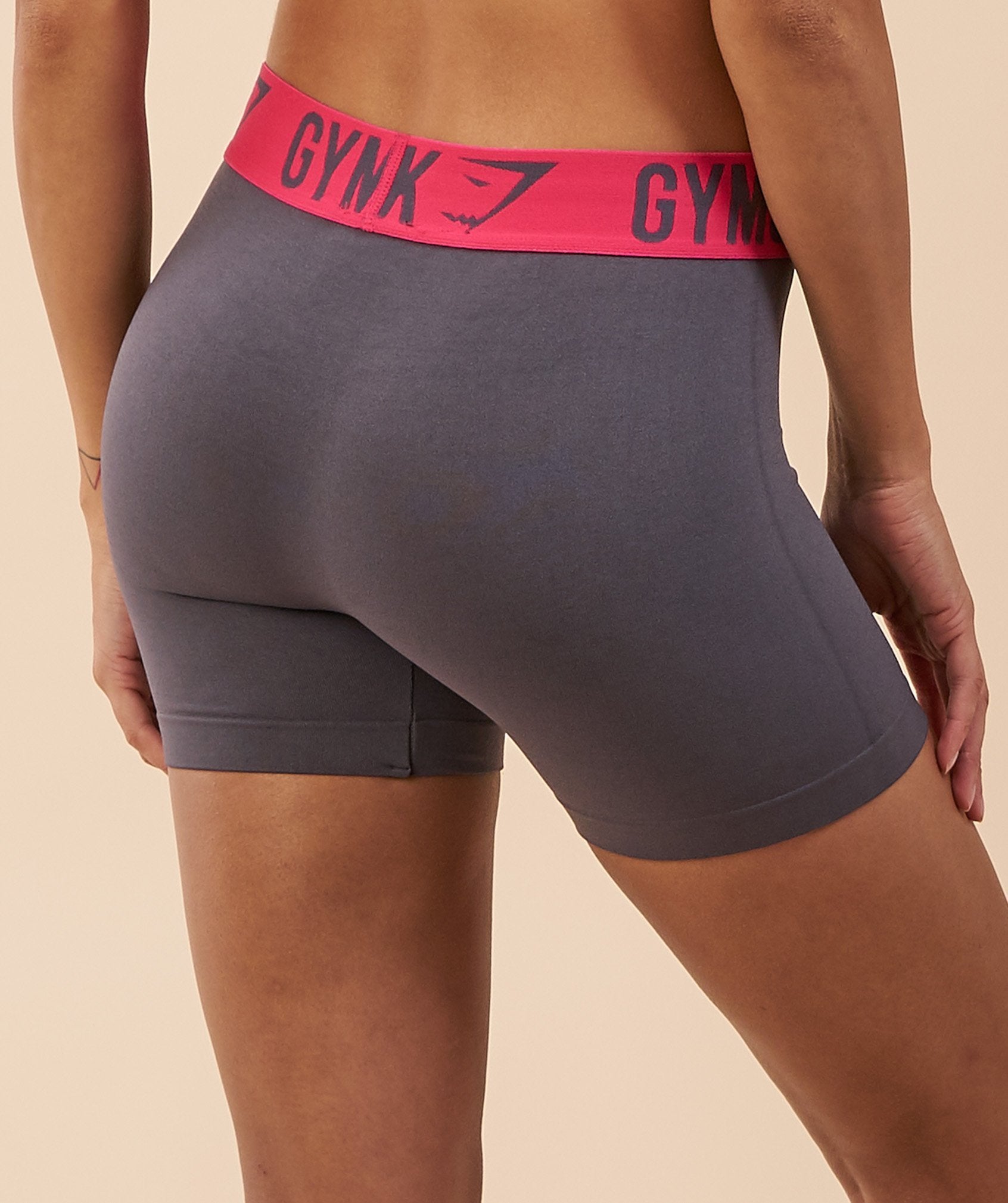 Fit Shorts in Charcoal/Cranberry - view 5
