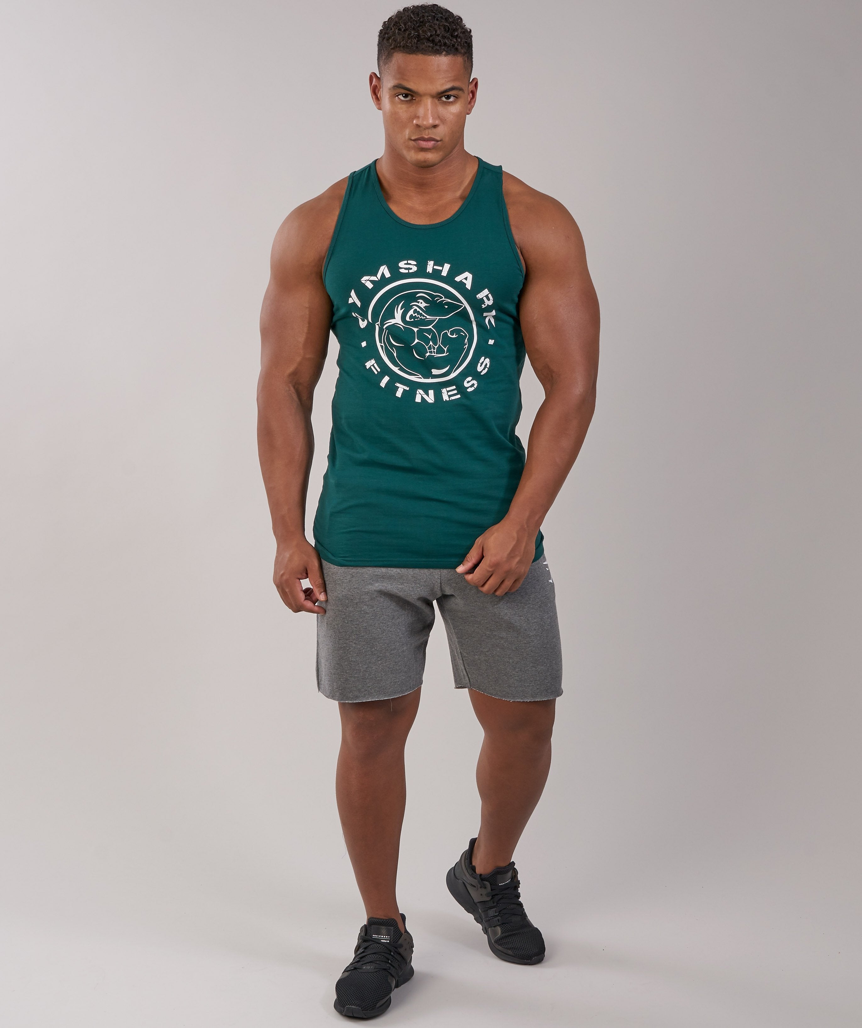 Fitness Tank in Forest Green - view 2