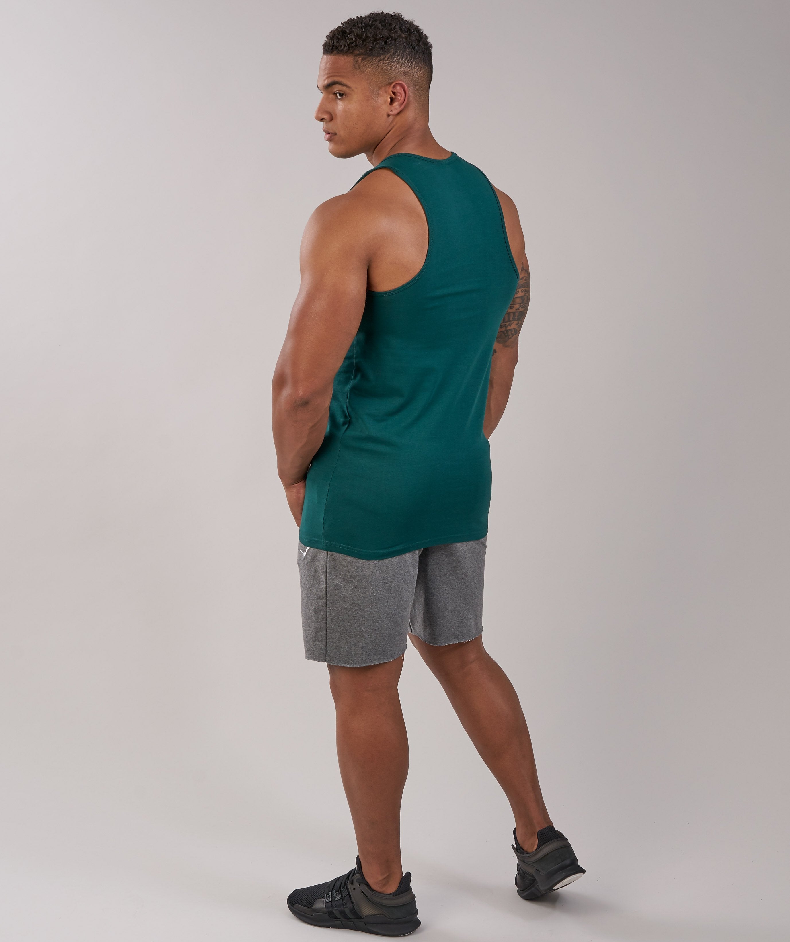 Fitness Tank in Forest Green - view 5