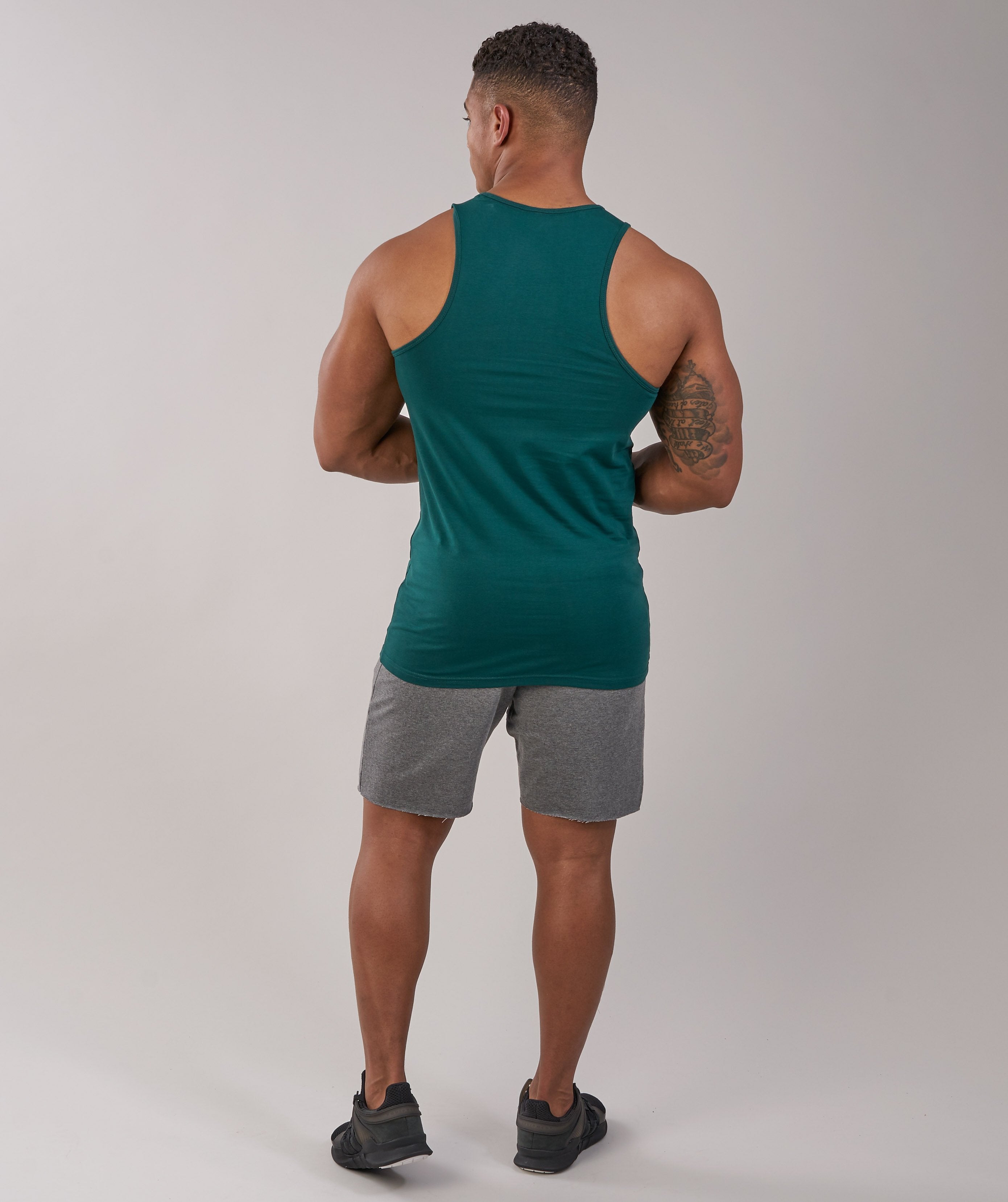 Fitness Tank in Forest Green - view 3