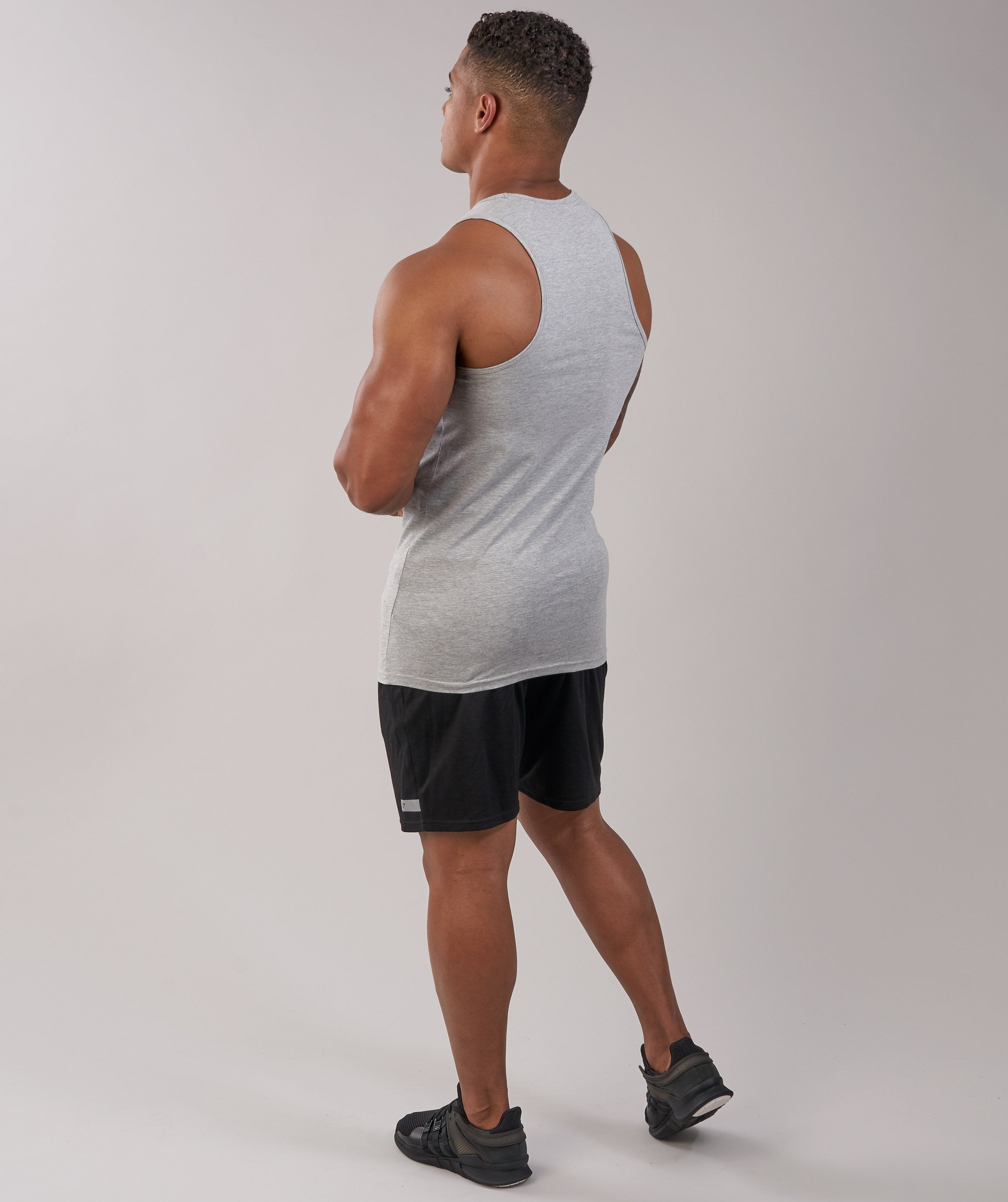 GymShark Fitness Tank in Light Grey Marl - view 5