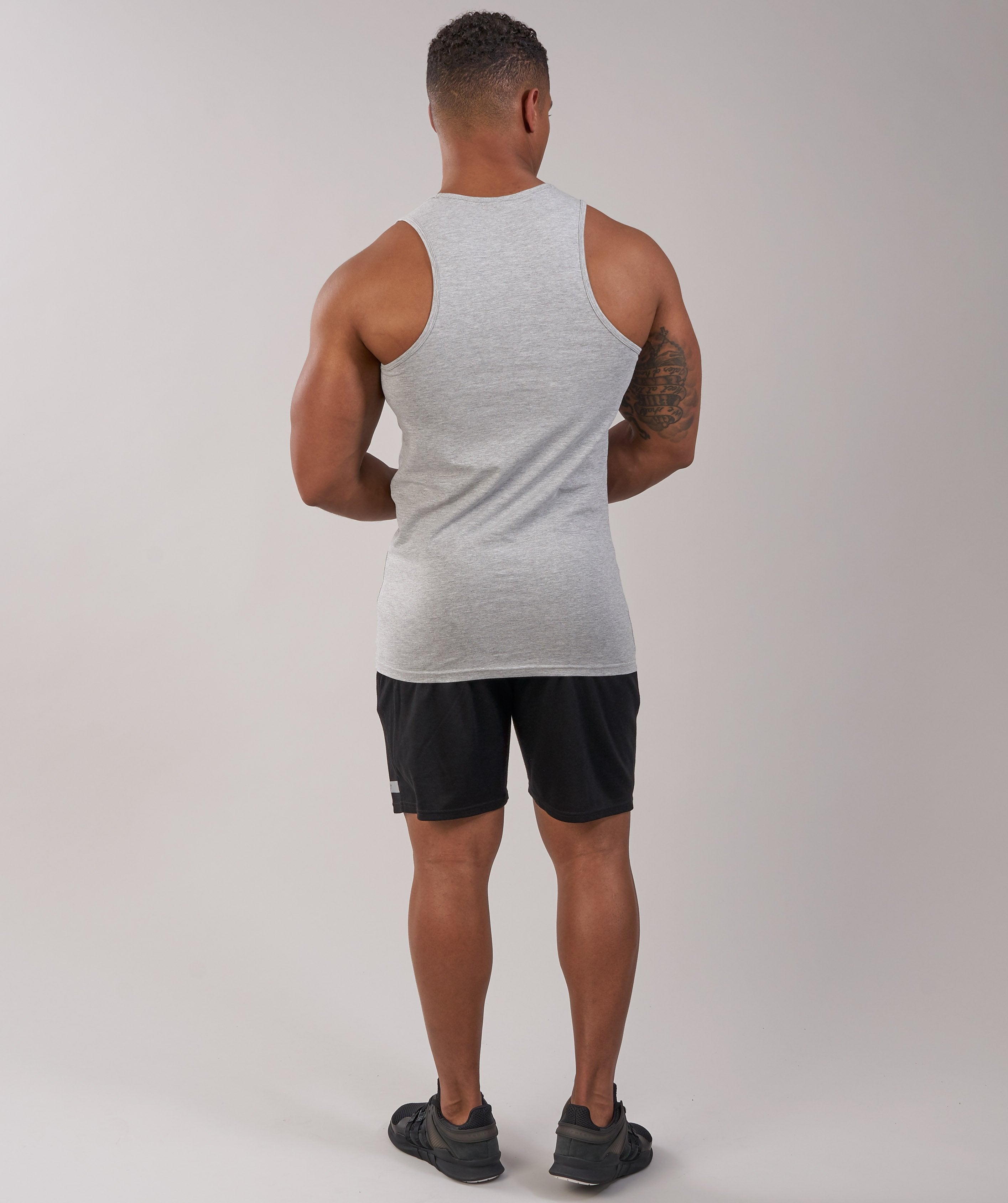 GymShark Fitness Tank in Light Grey Marl - view 2