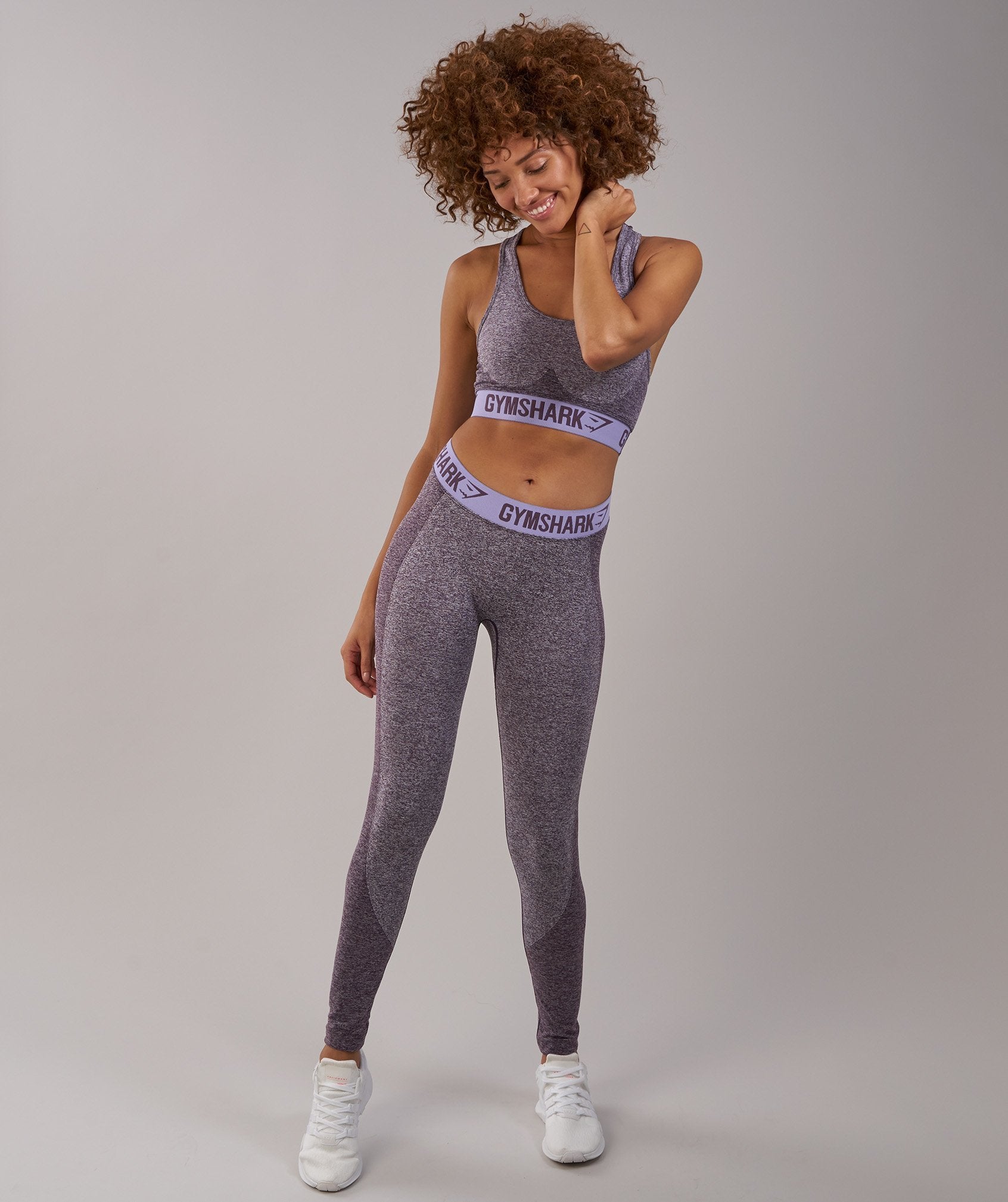 Flex Leggings in Purple Wash Marl/Pastel Lilac - view 3