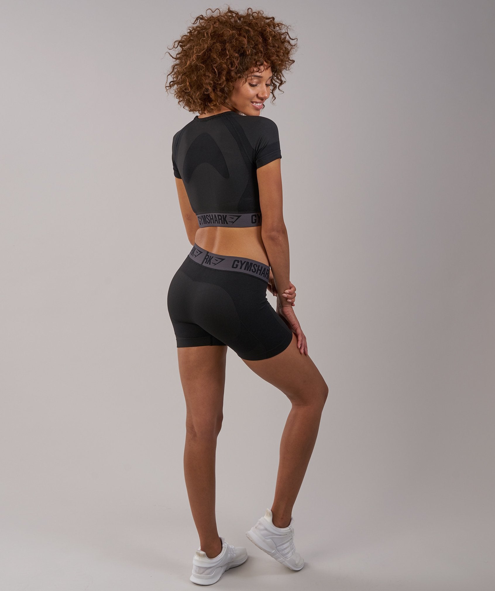 Flex Shorts in Black Marl/Charcoal - view 2