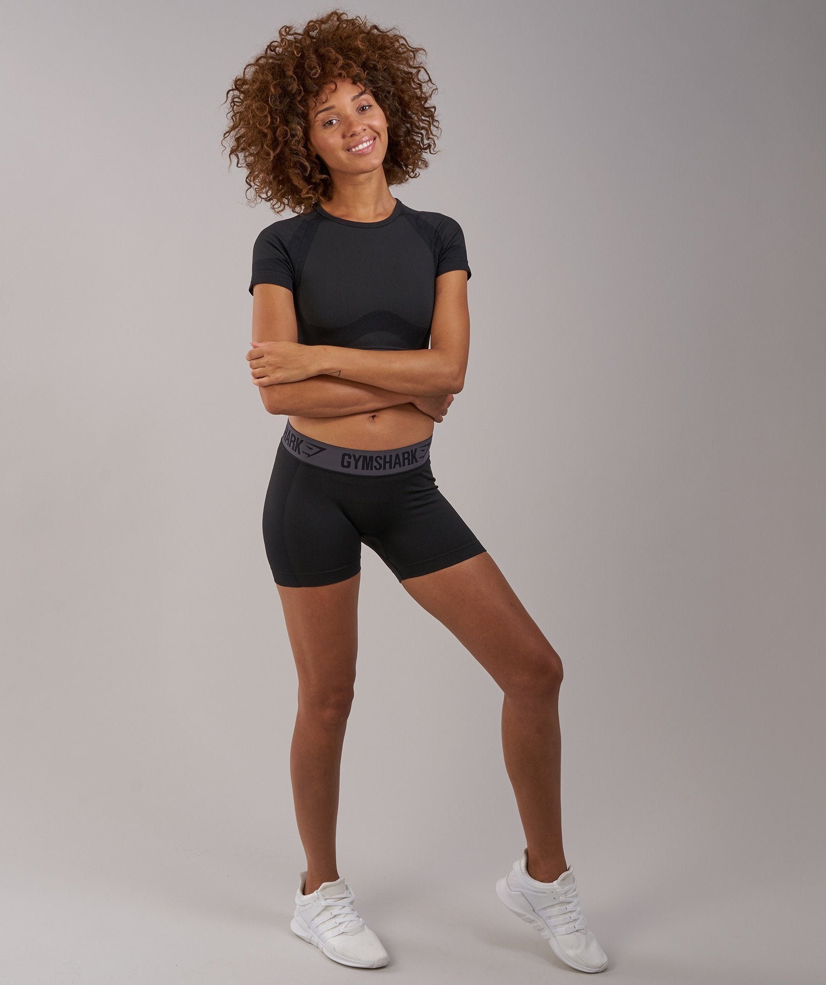 Flex Shorts in Black Marl/Charcoal - view 3