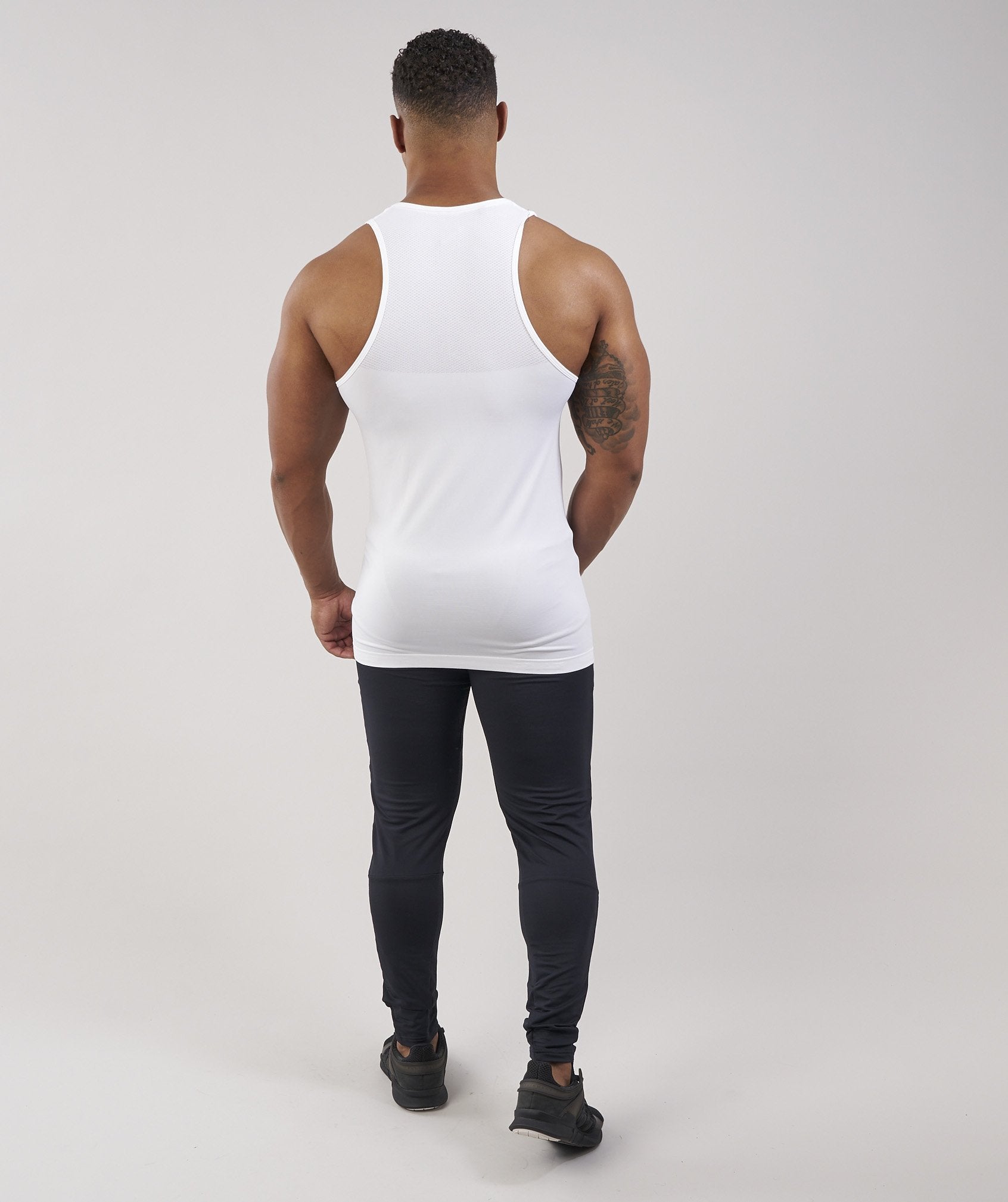 Phantom Seamless Tank in White Marl - view 3