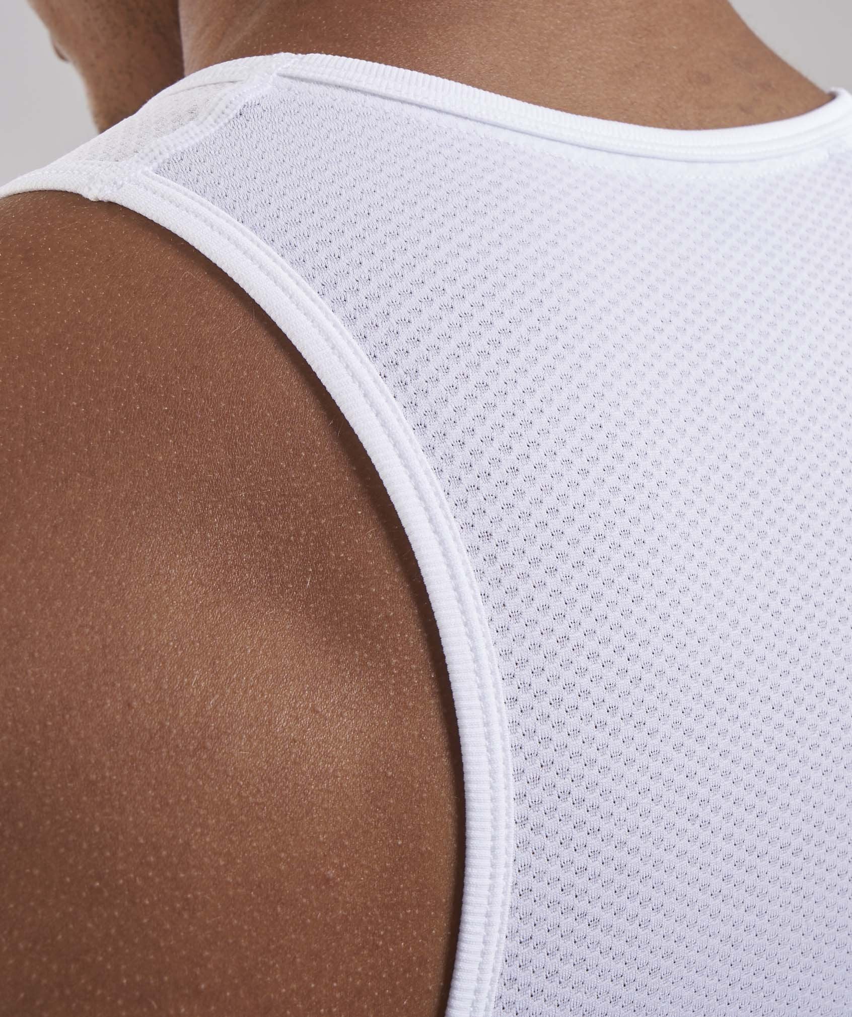 Phantom Seamless Tank in White Marl - view 5