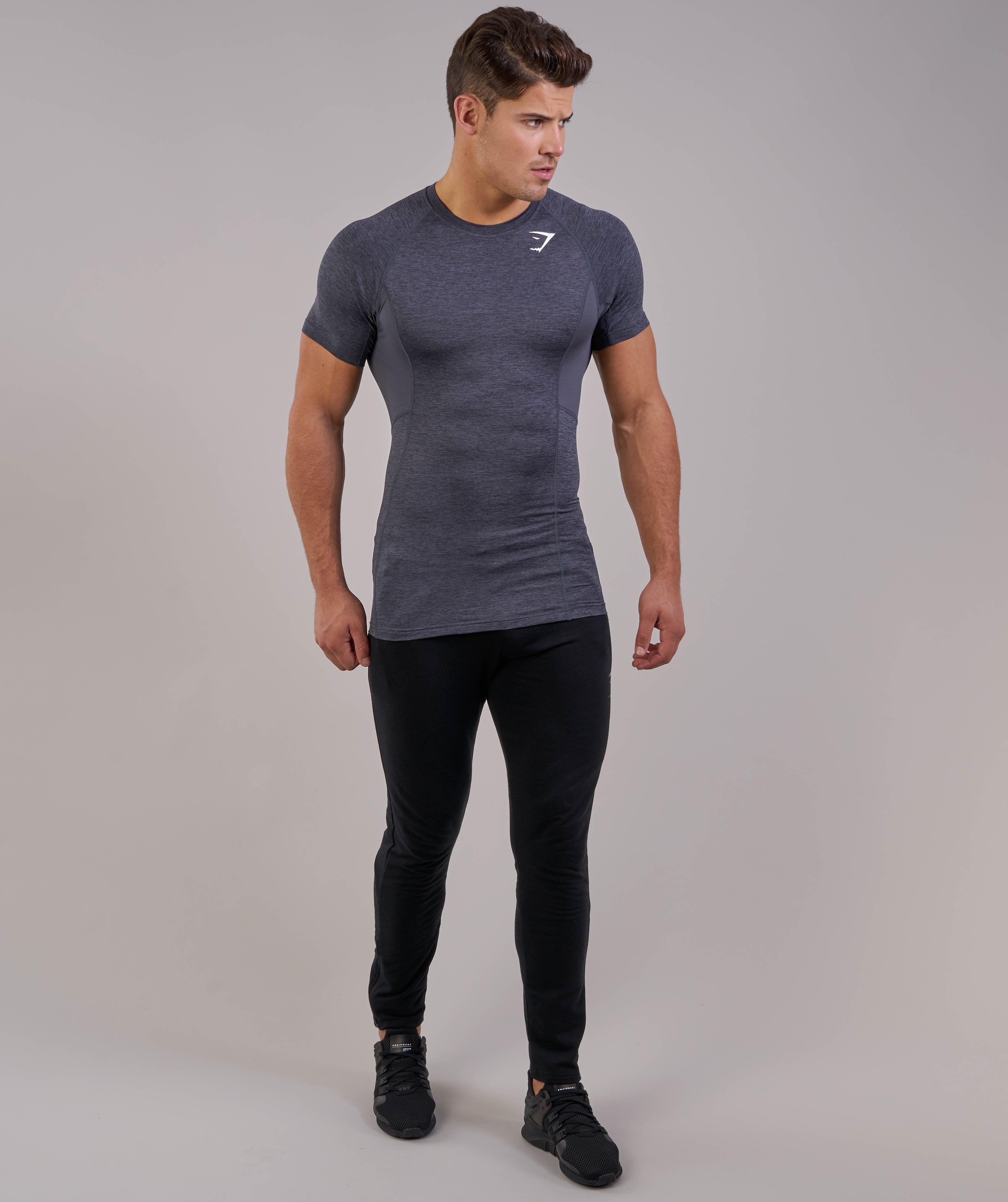 Element Baselayer Short Sleeve Top in Charcoal Marl - view 4