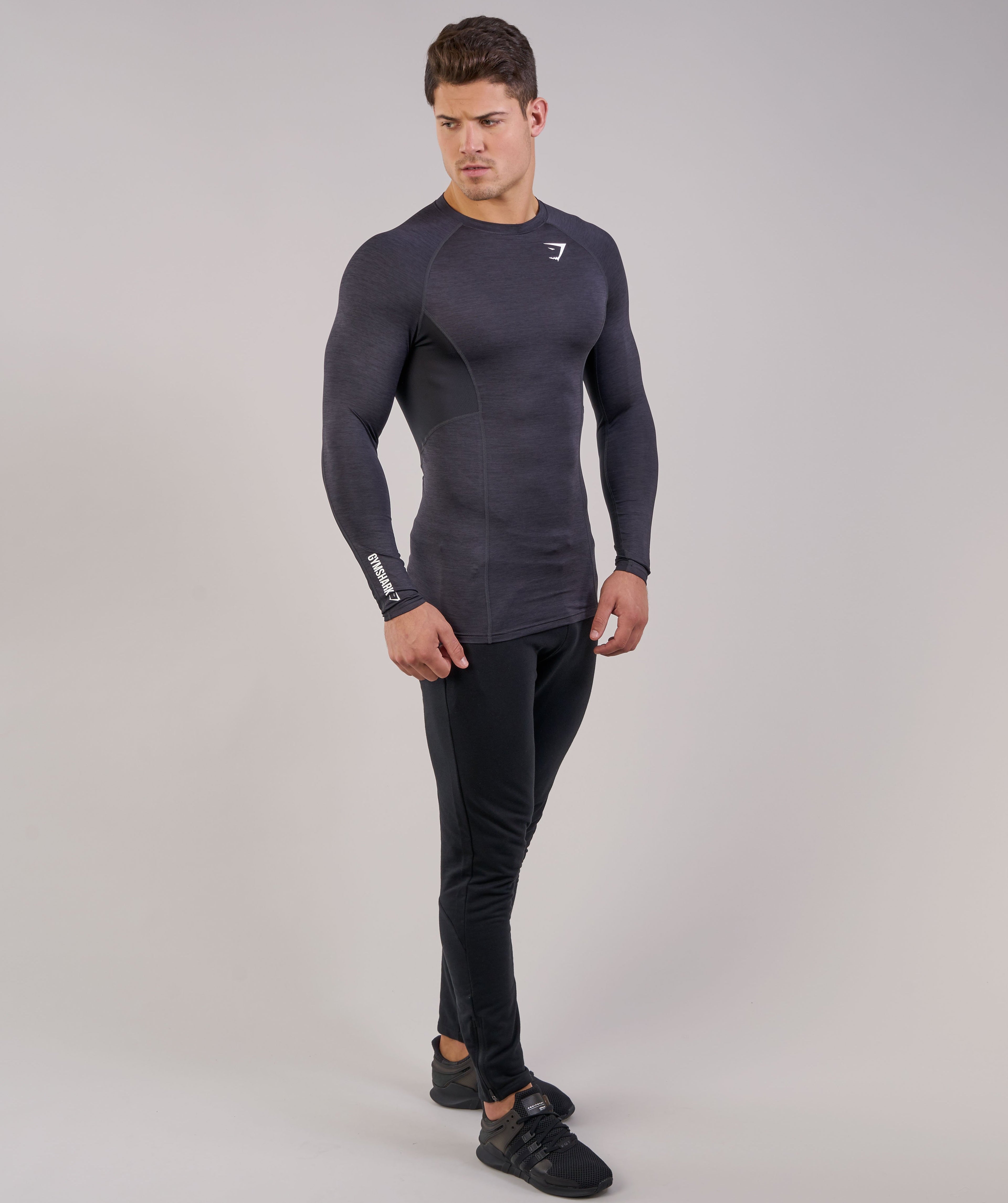 Element Baselayer Long Sleeve Top in Black Marl