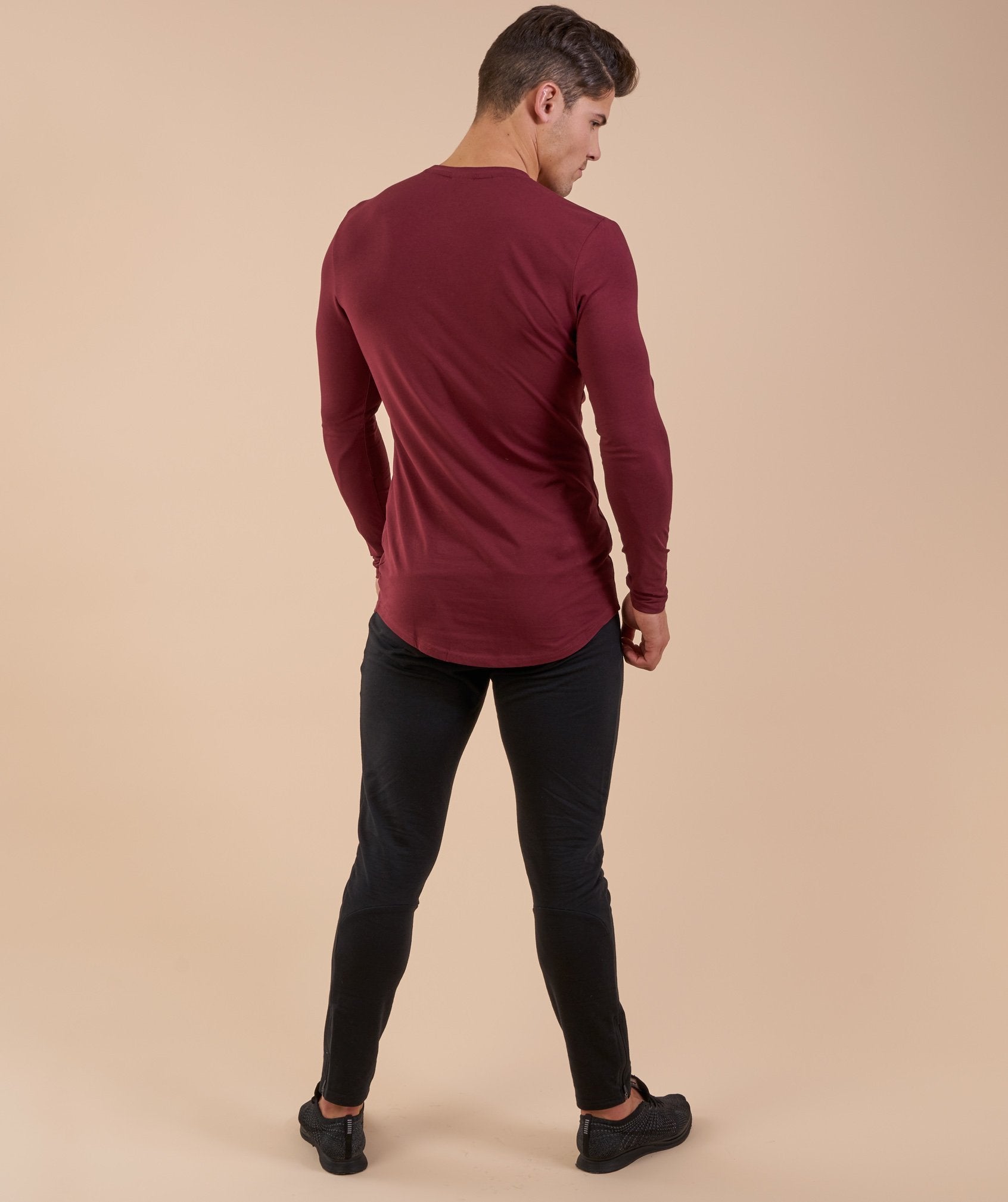 Solace Longline Long Sleeve T-shirt in Port - view 2