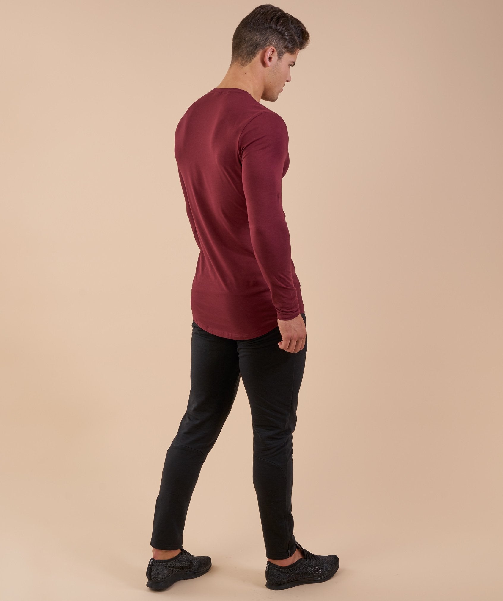 Solace Longline Long Sleeve T-shirt in Port - view 3