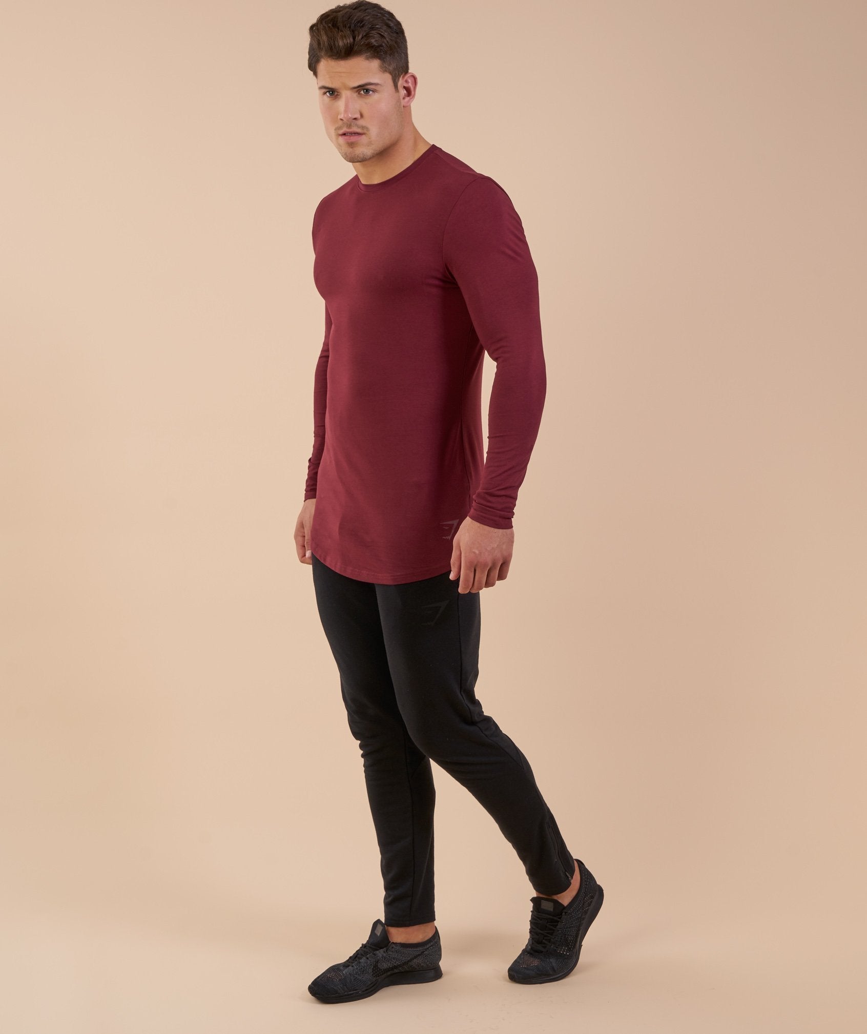 Solace Longline Long Sleeve T-shirt in Port - view 5