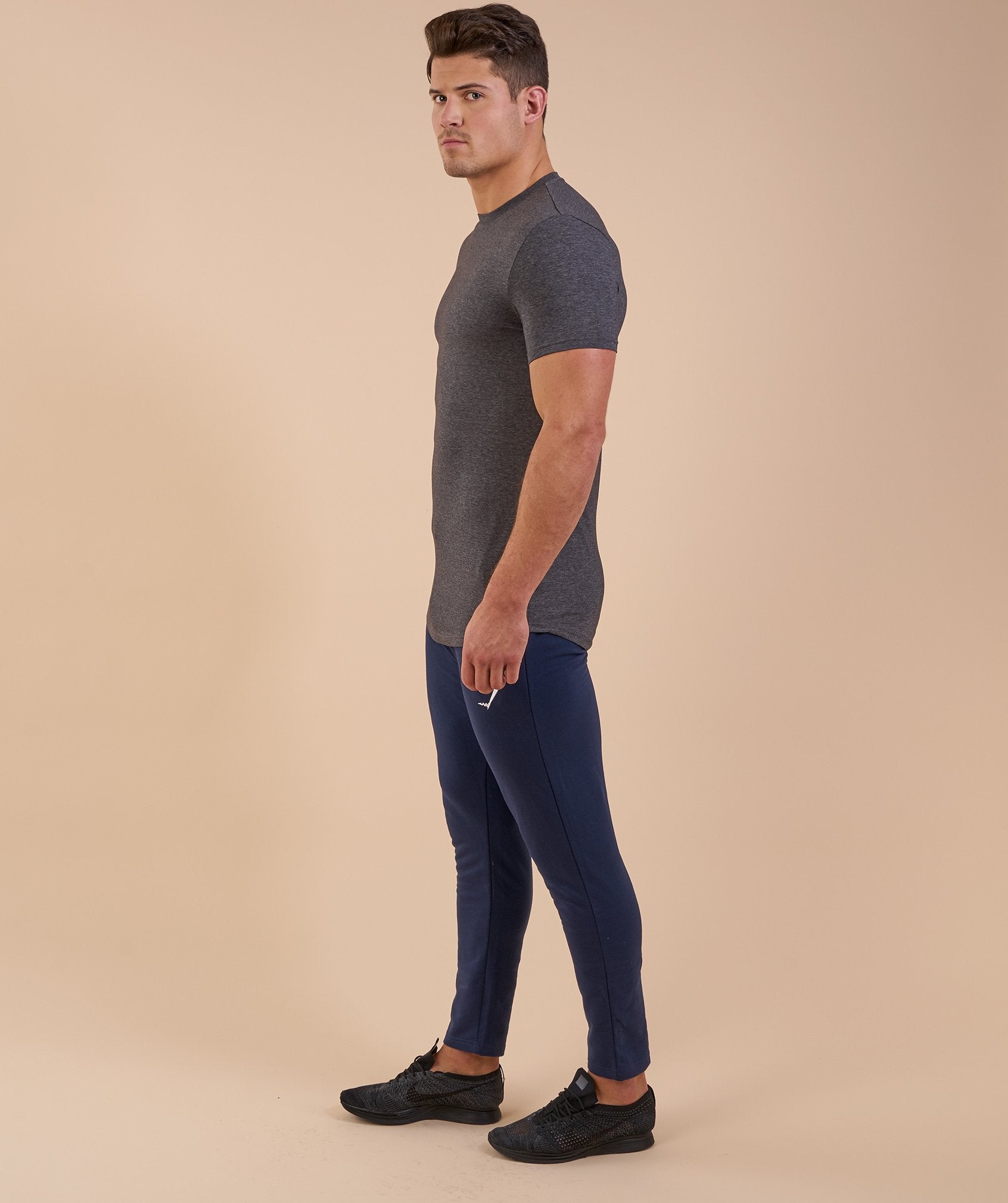 Solace Longline T-Shirt in Charcoal Marl - view 4