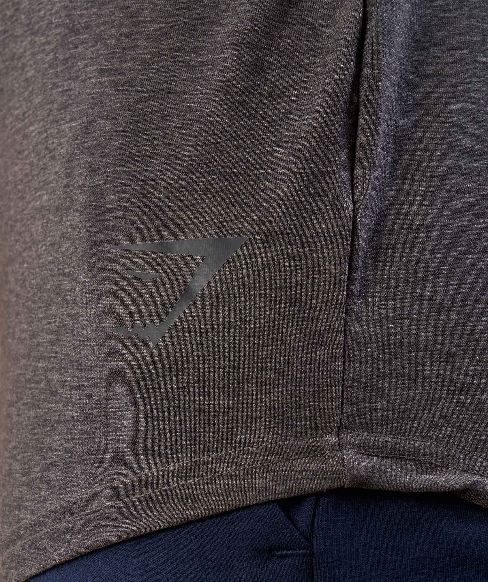 Solace Longline T-Shirt in Charcoal Marl - view 6