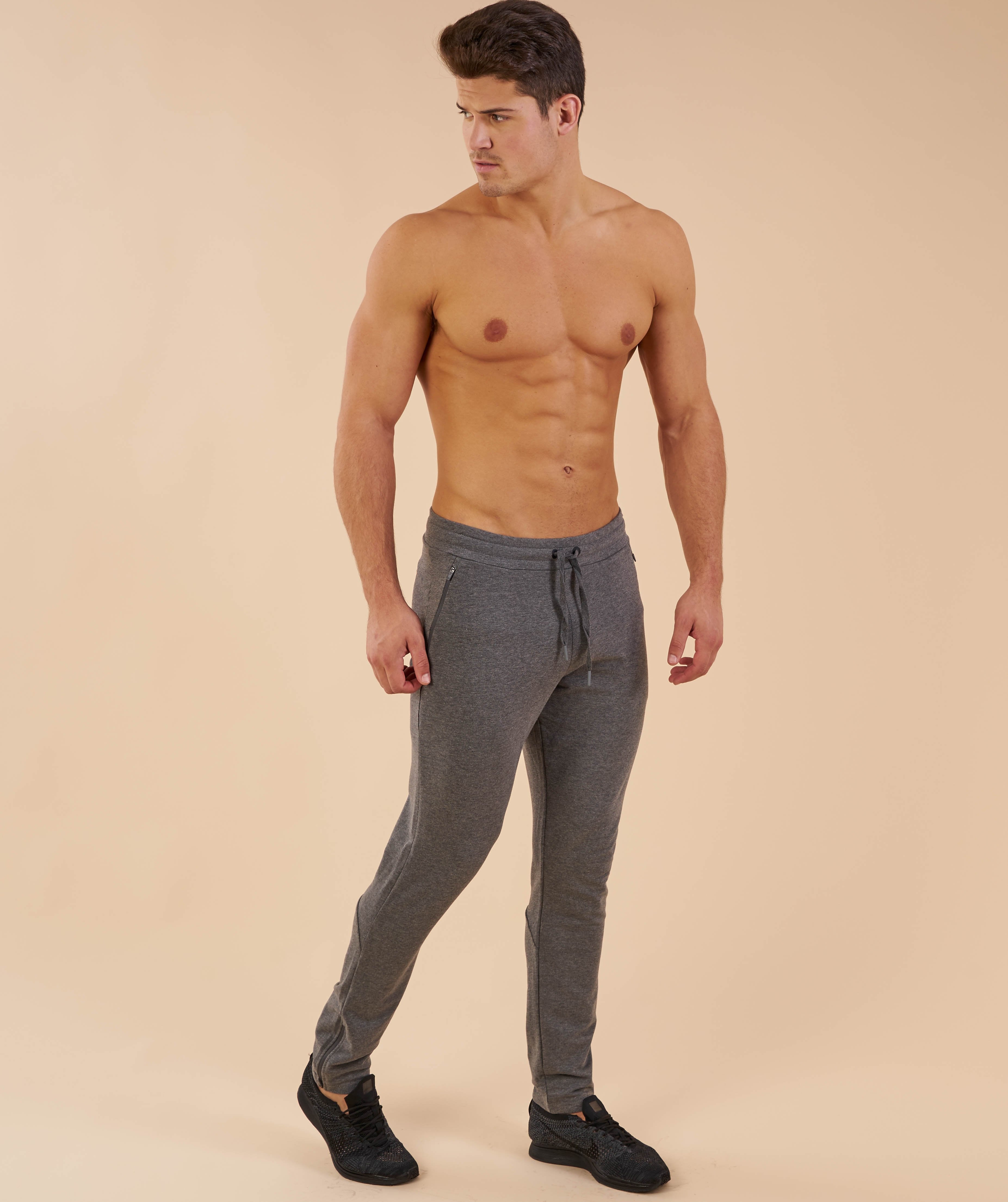 Fit Tapered Bottoms in Charcoal Marl - view 3