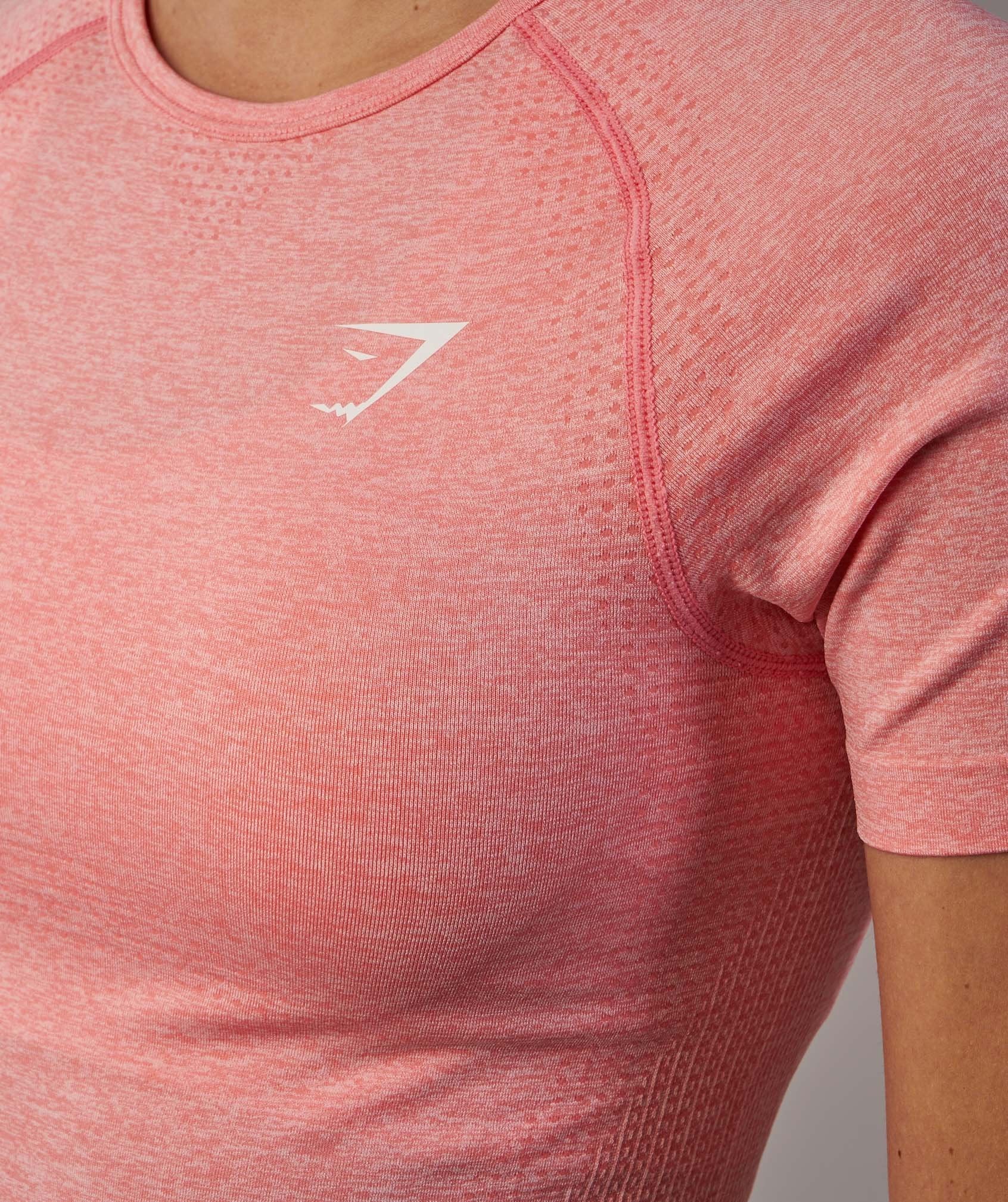 Seamless T-Shirt in Peach Pink Marl - view 5