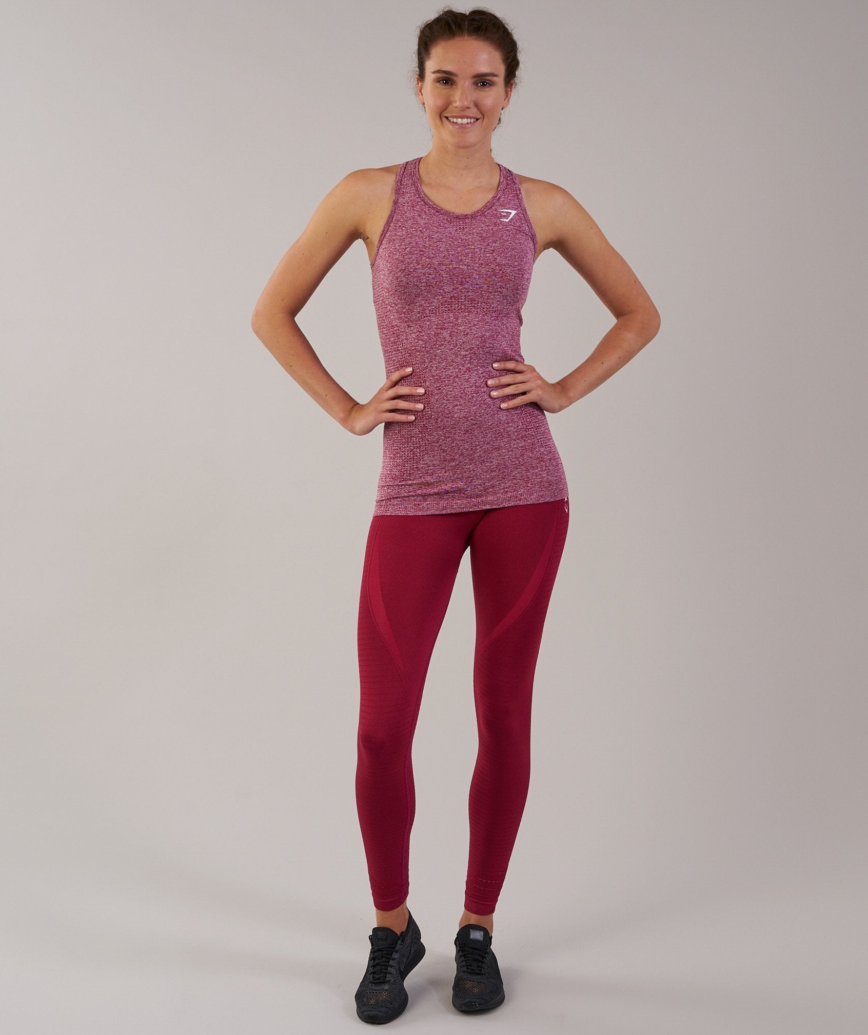 Seamless Vest- Beet Marl in null - view 1