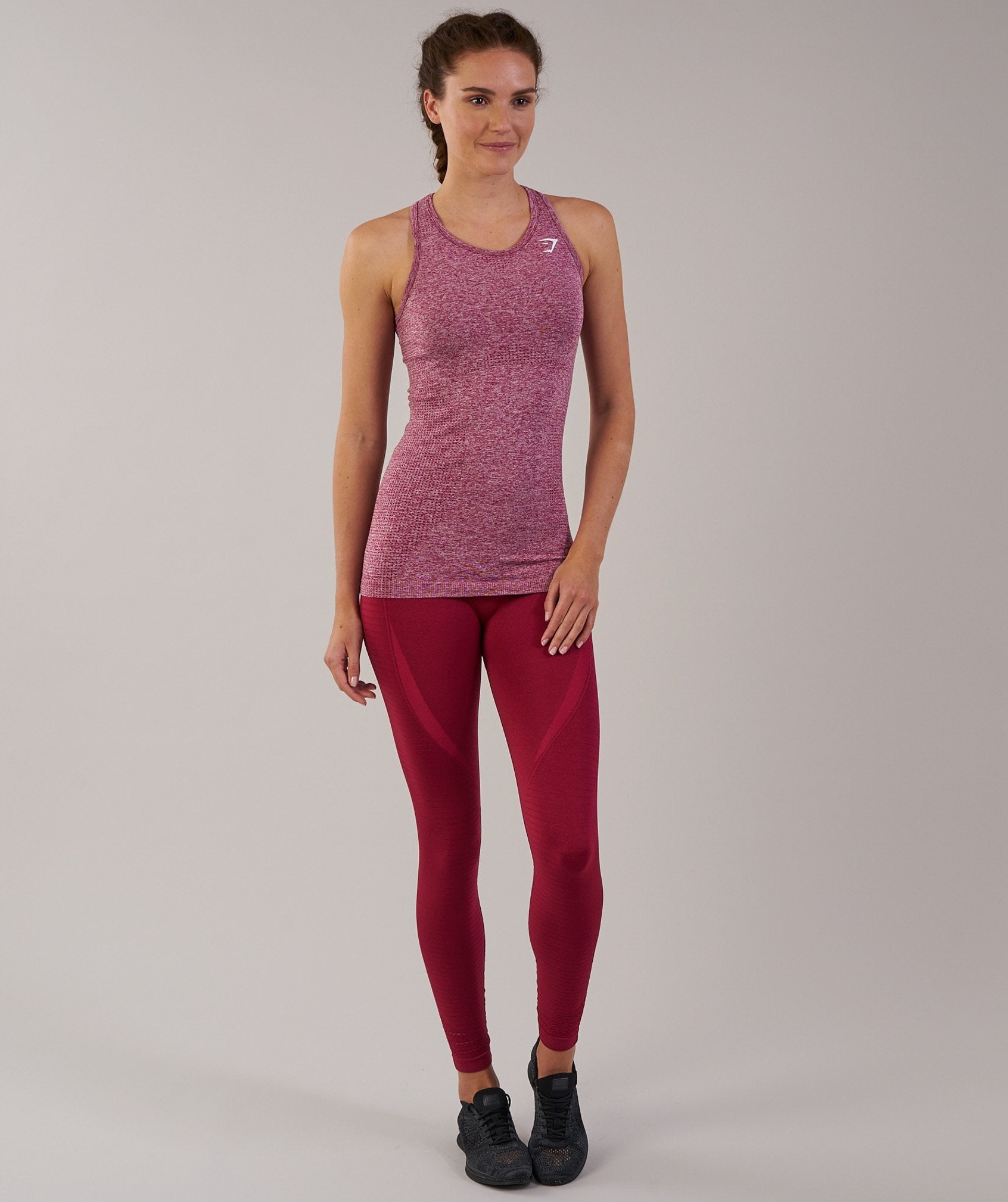 Seamless Vest- Beet Marl in null - view 4