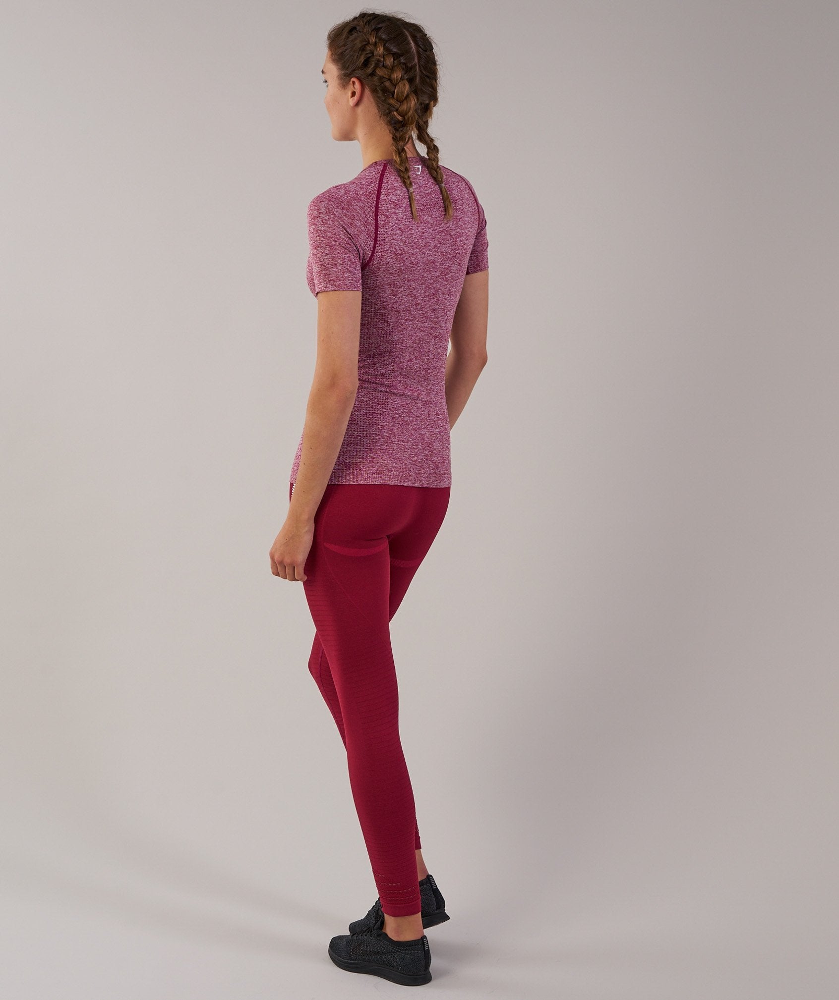 Seamless T-Shirt in Beet Marl - view 2