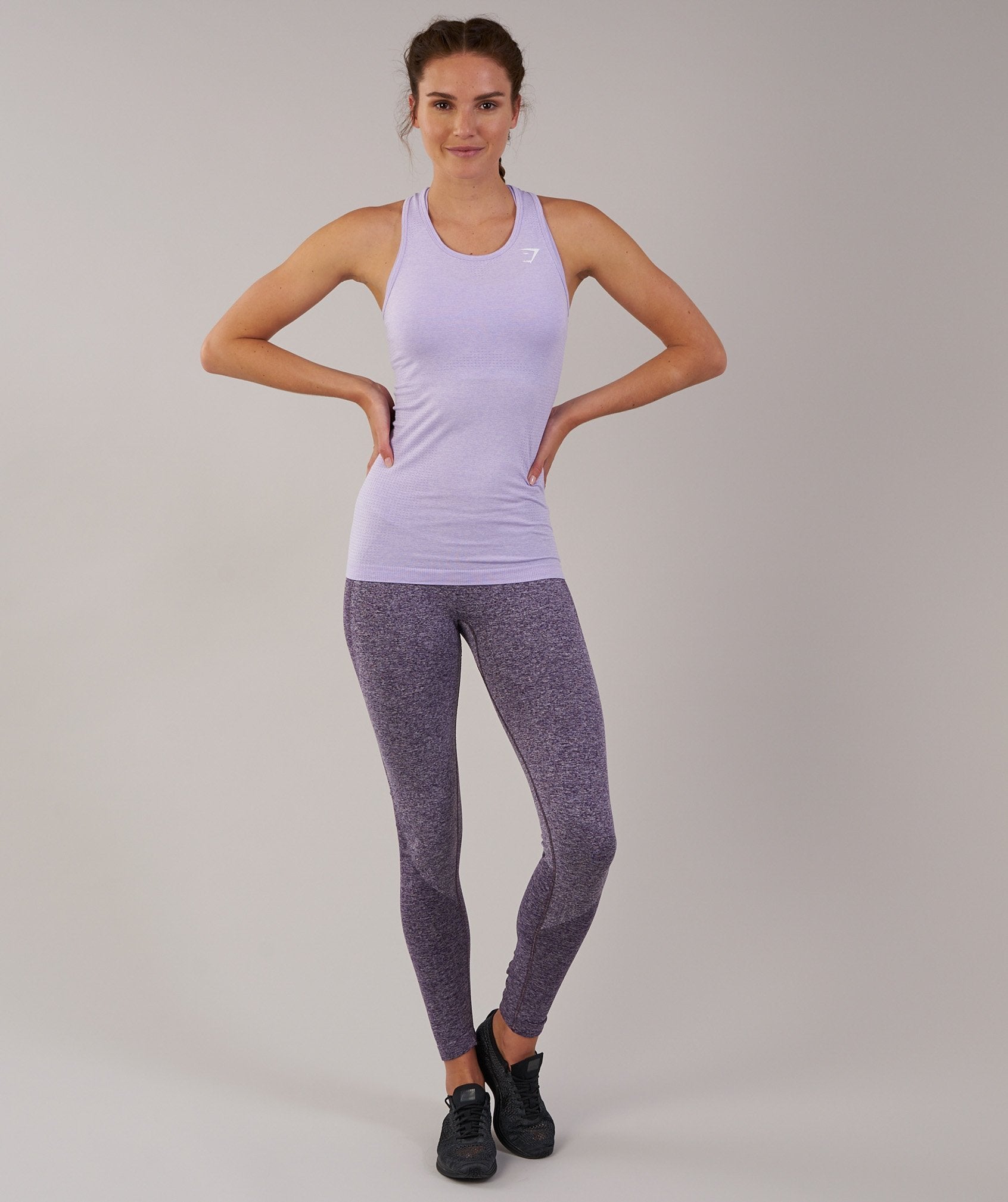 Seamless Vest in Pastel Lilac Marl - view 4