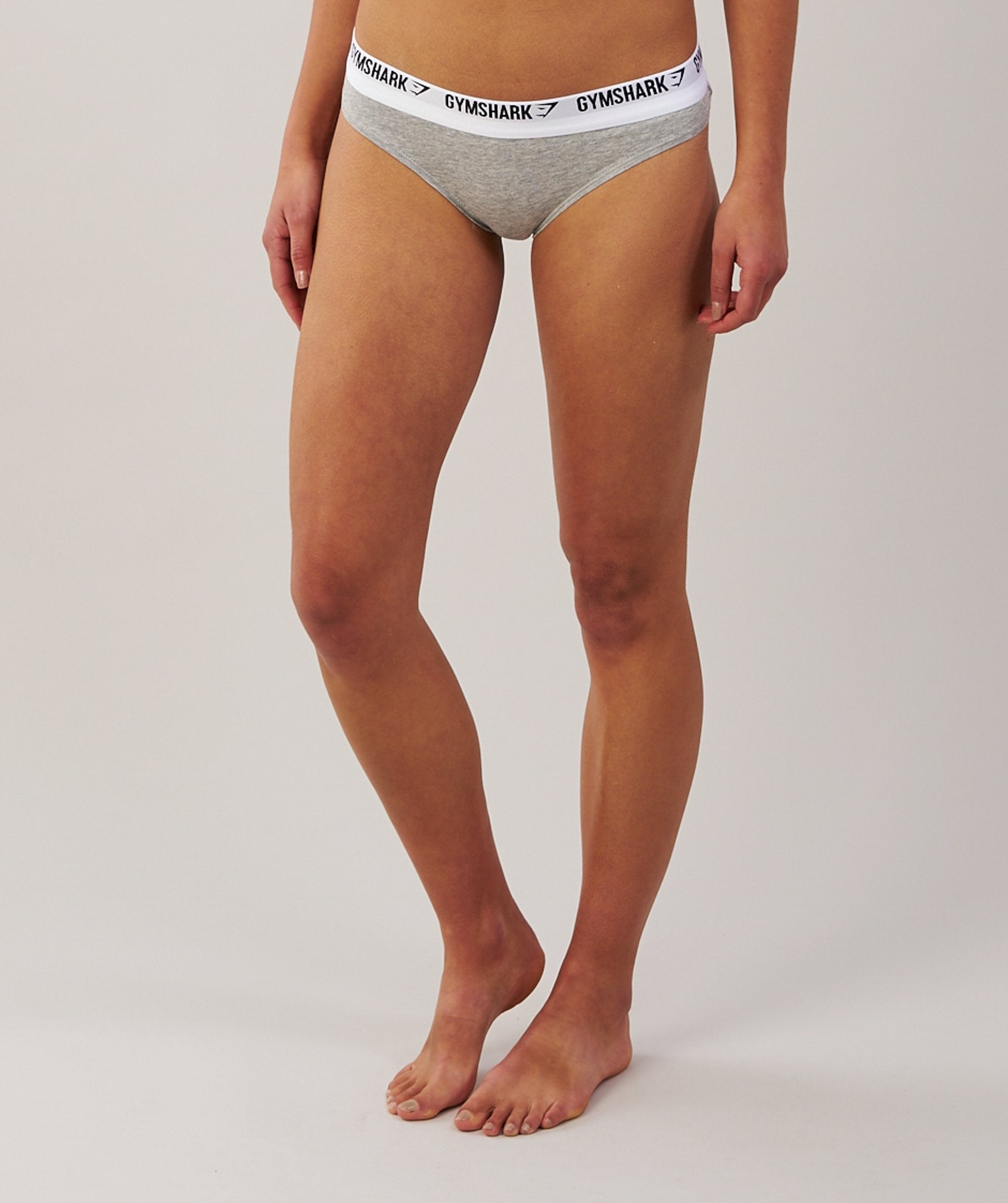 Womens Jersey Thong in Grey (2pk) - view 4