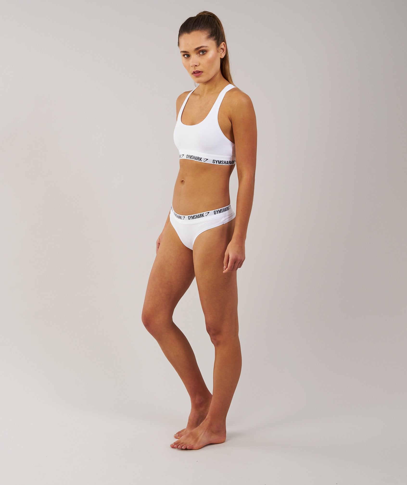 Womens Jersey Thong in White (2pk) - view 3