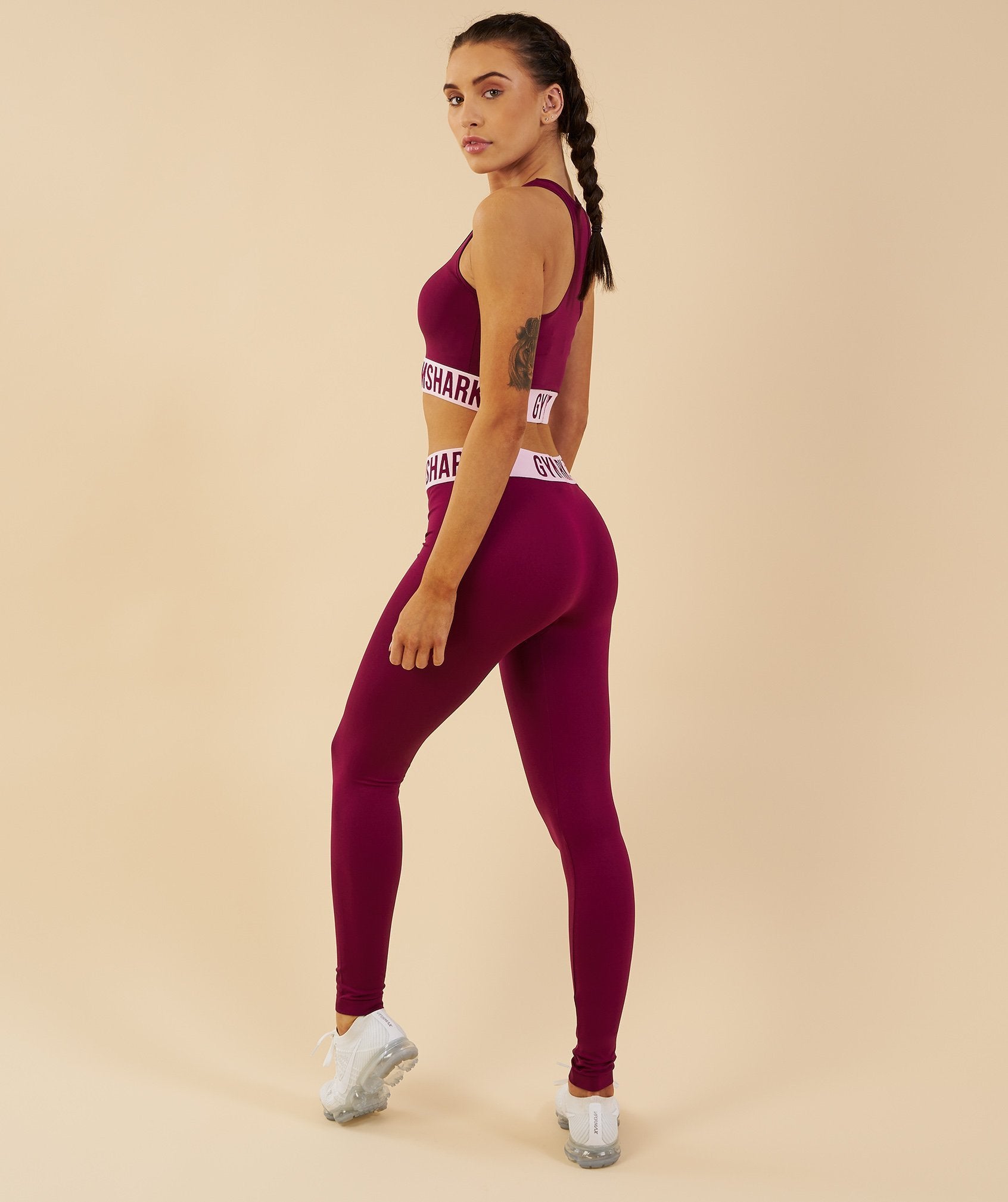 Fit Leggings in Deep Plum/Chalk Pink - view 4