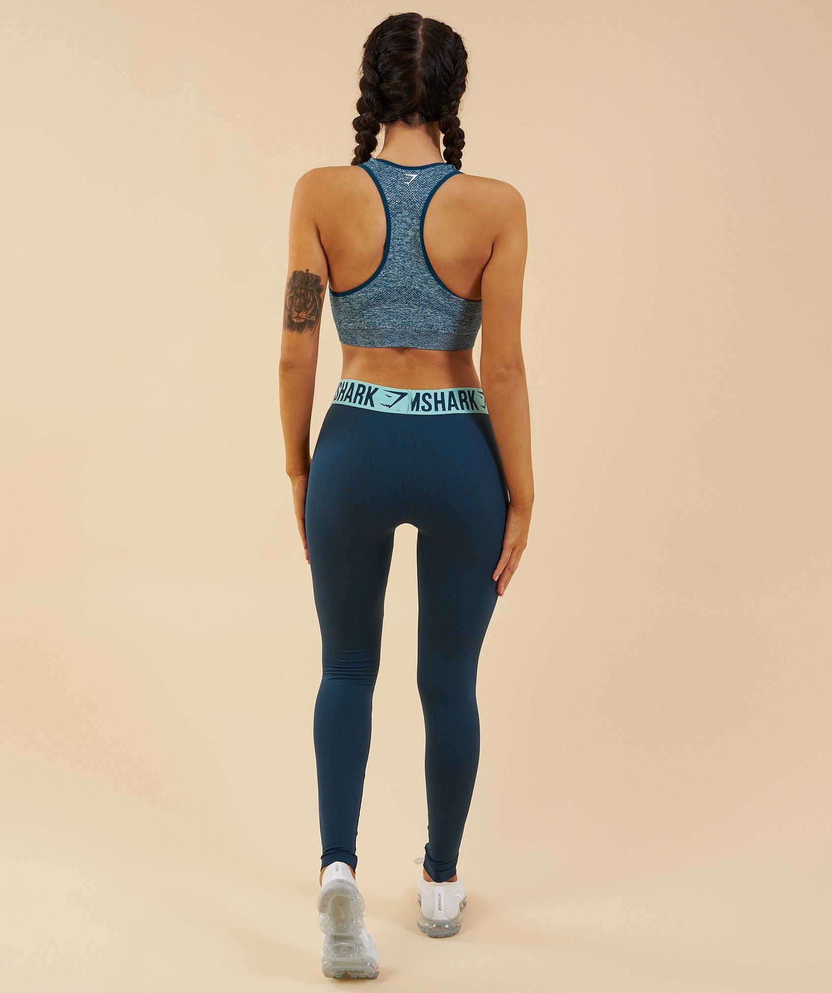 Seamless Sports Bra in Deep Teal - view 3