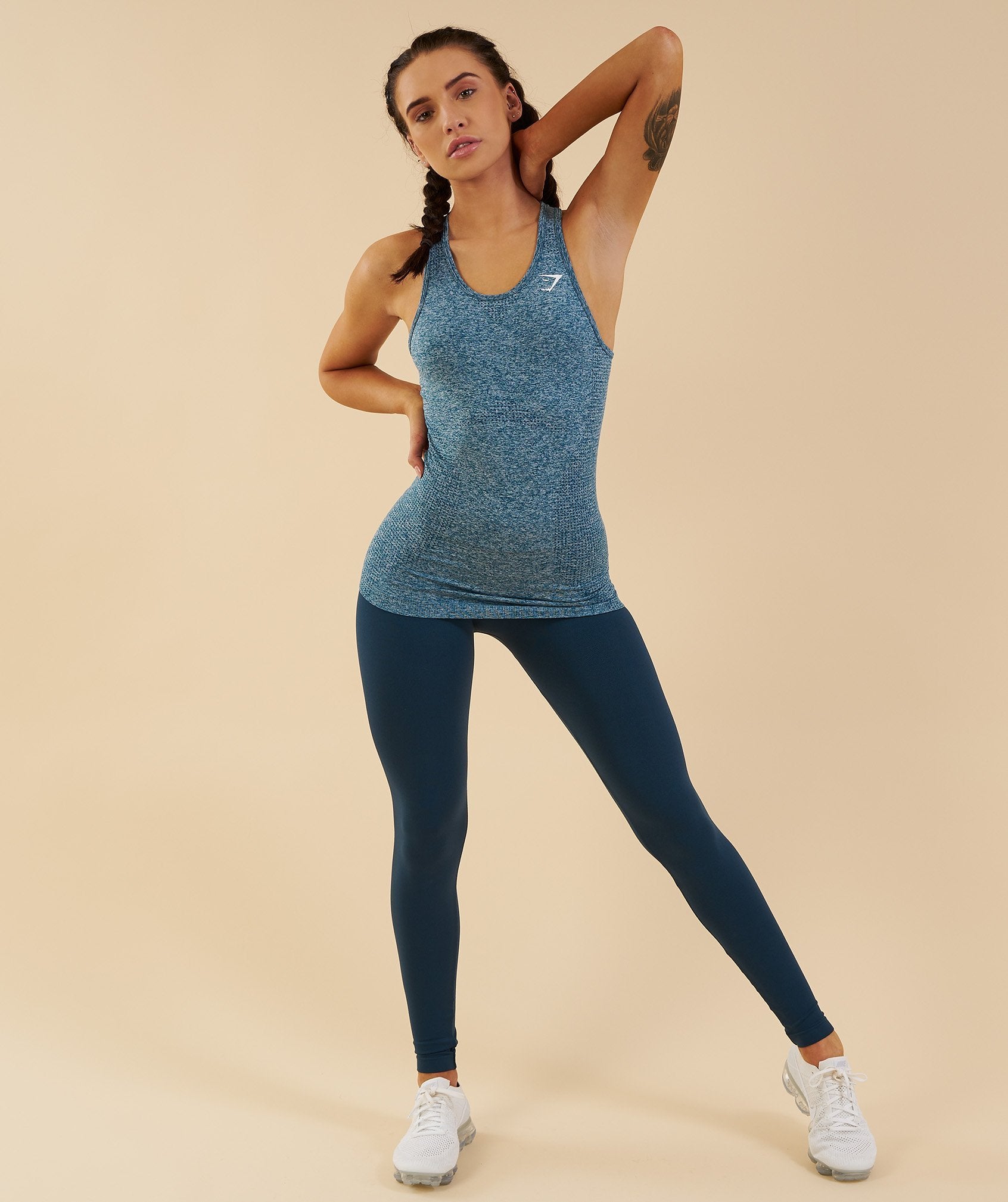 Seamless Vest in Deep Teal - view 4