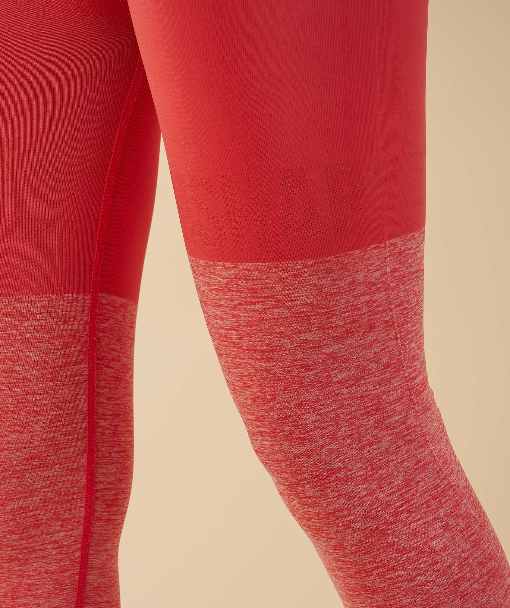 TwoTone Seamless Leggings in Peach Coral - view 6