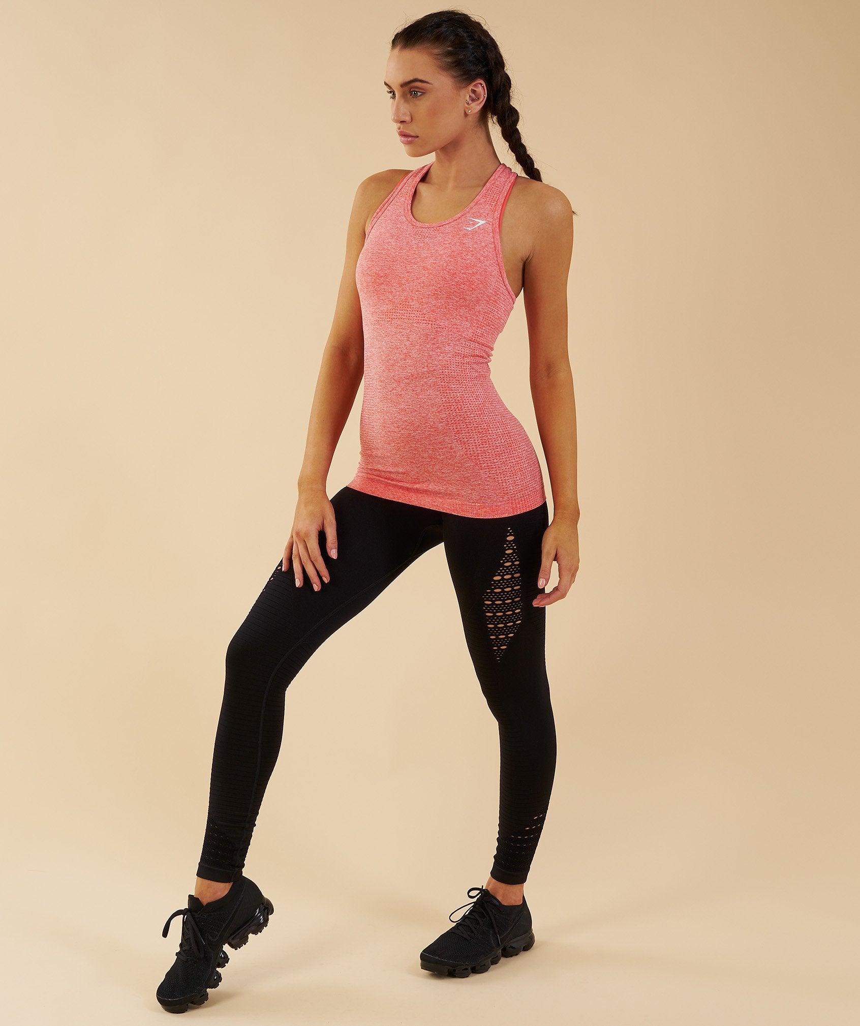 Seamless Vest in Peach Coral - view 1