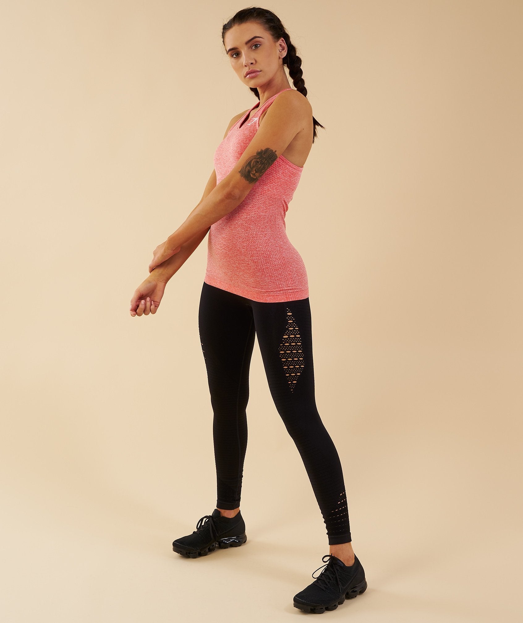 Seamless Vest in Peach Coral - view 5