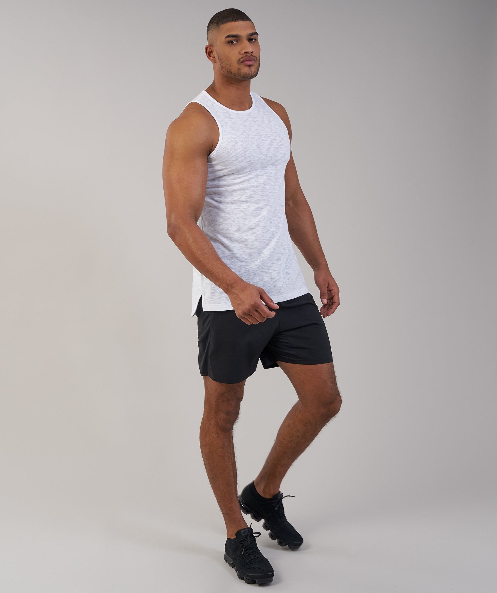 Heather Tank in White Marl - view 6