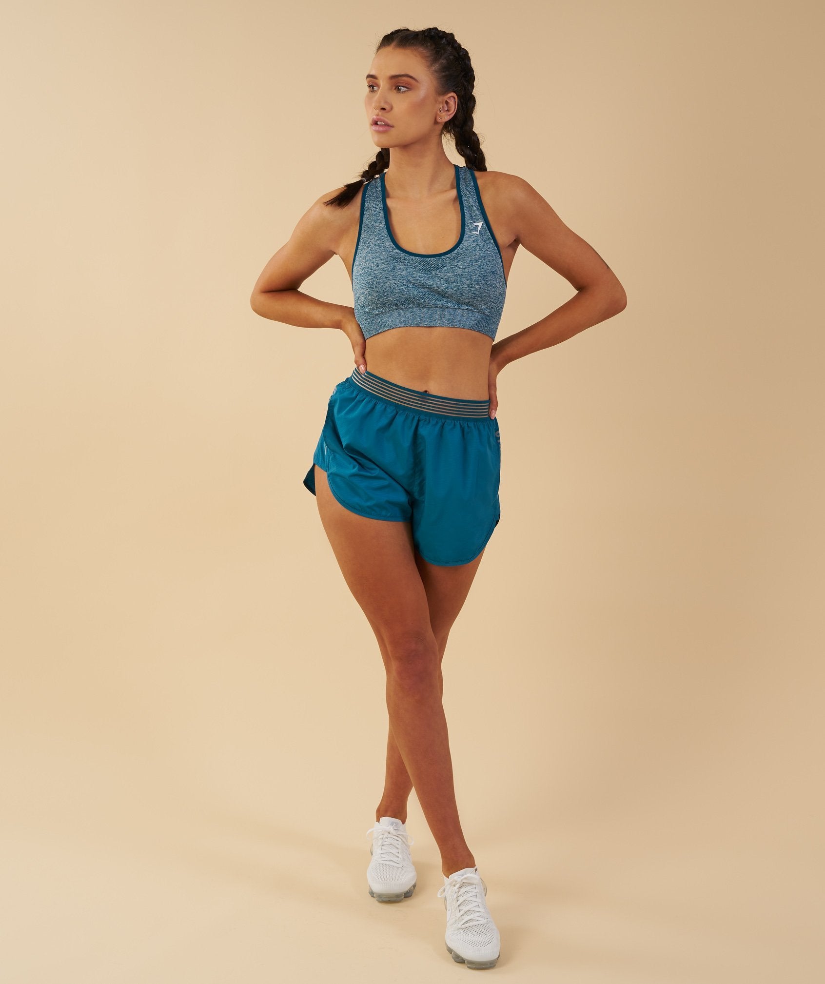Running Shorts in Deep Teal - view 5