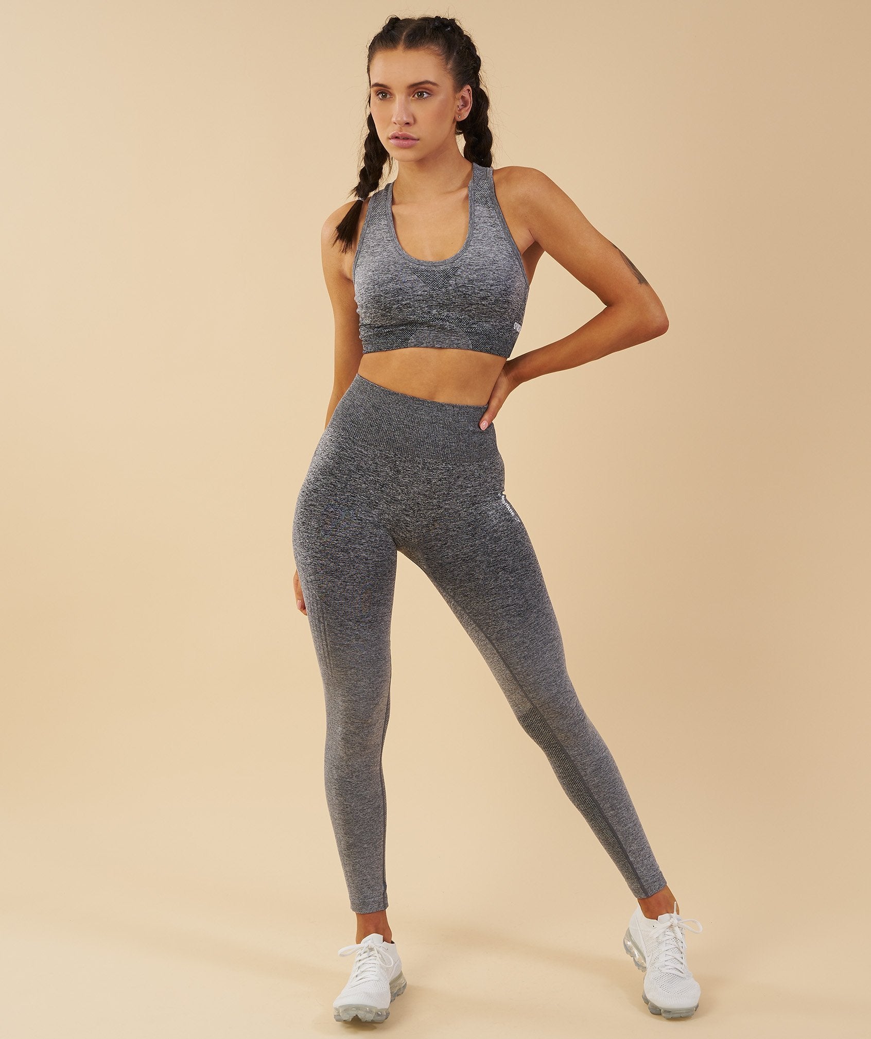 Ombre Seamless Leggings  - Black/Light Grey in null - view 6
