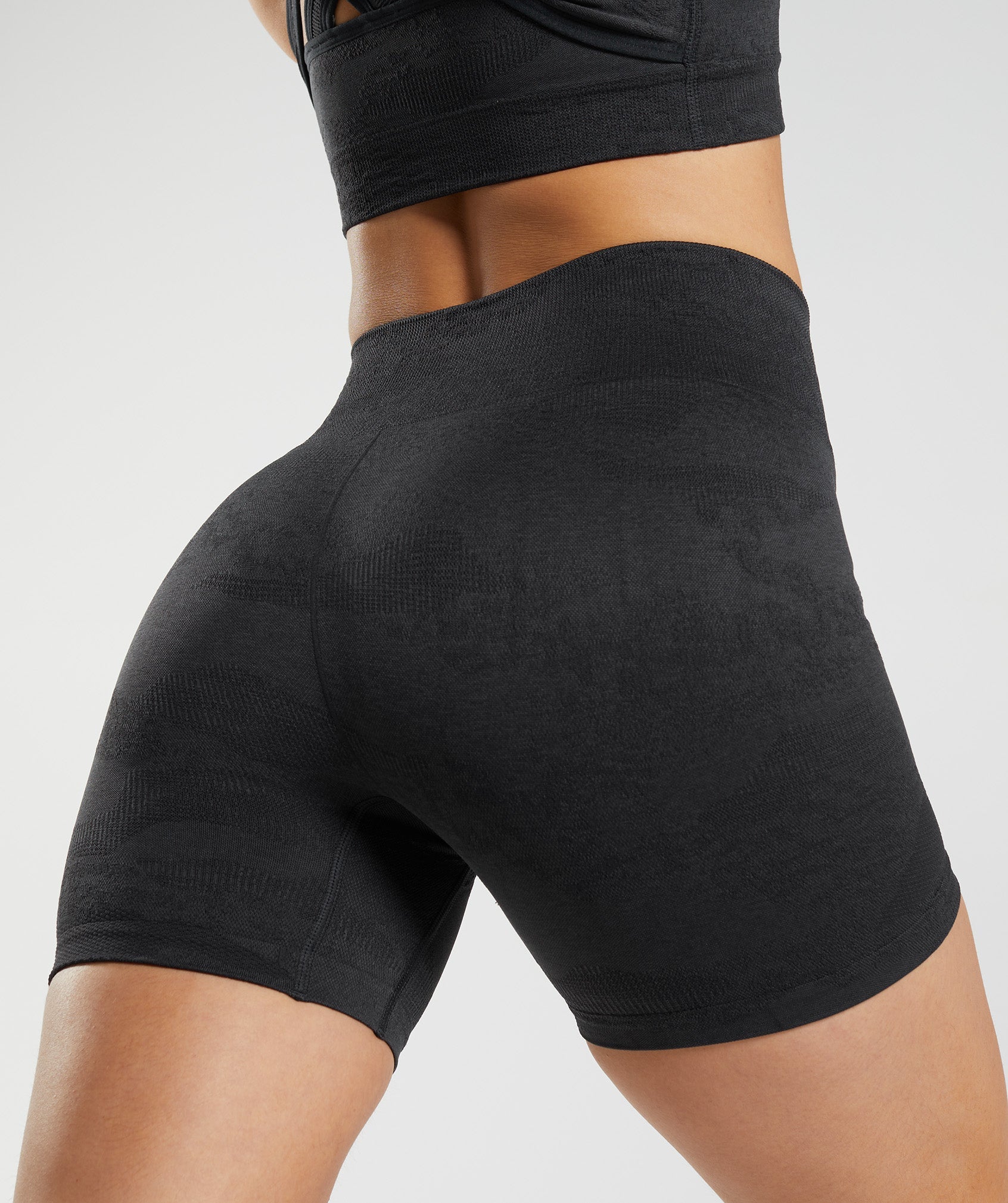 Adapt Camo Seamless Shorts in Black/Onyx Grey