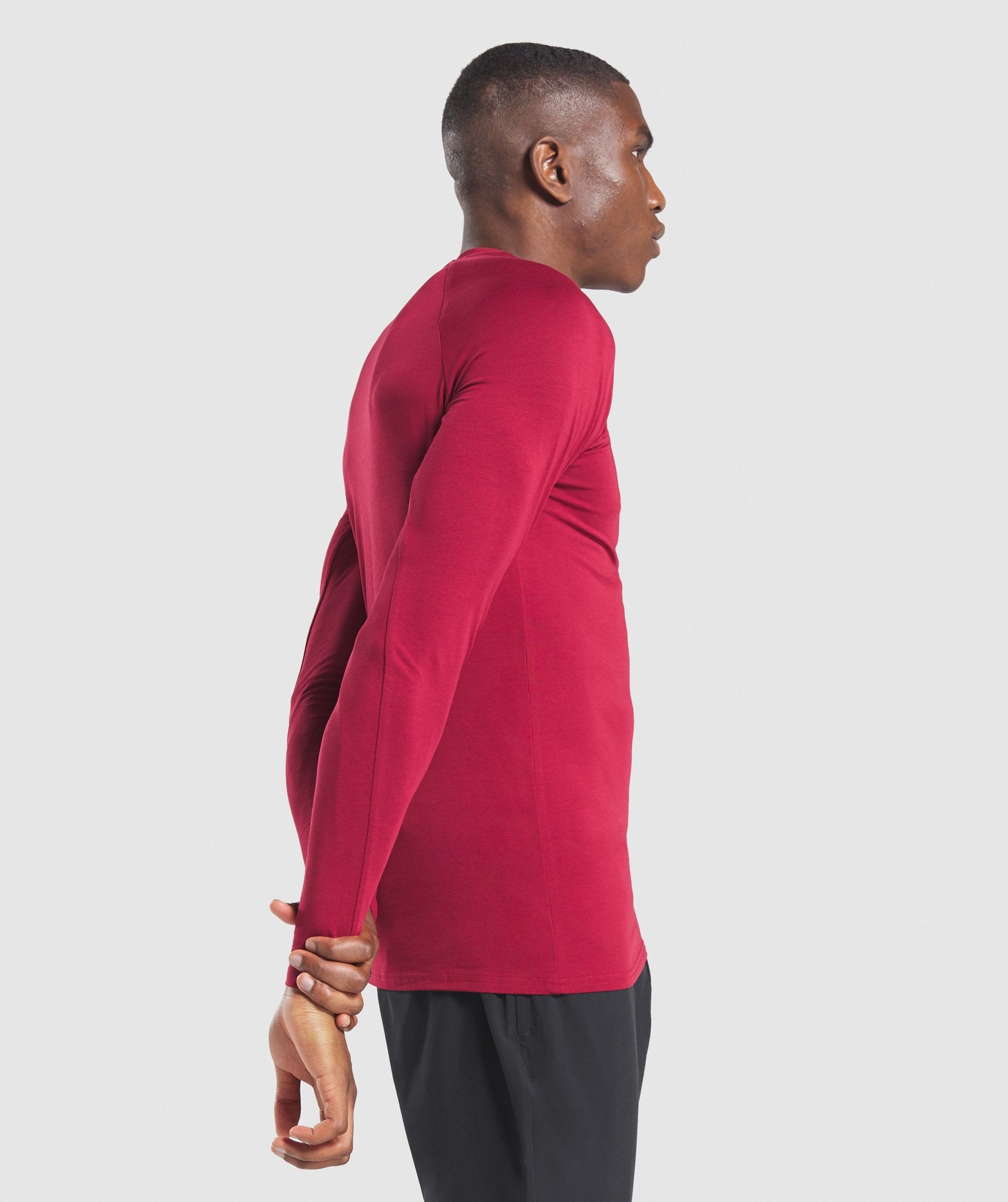 Apollo Long Sleeve T-Shirt in Burgundy - view 3