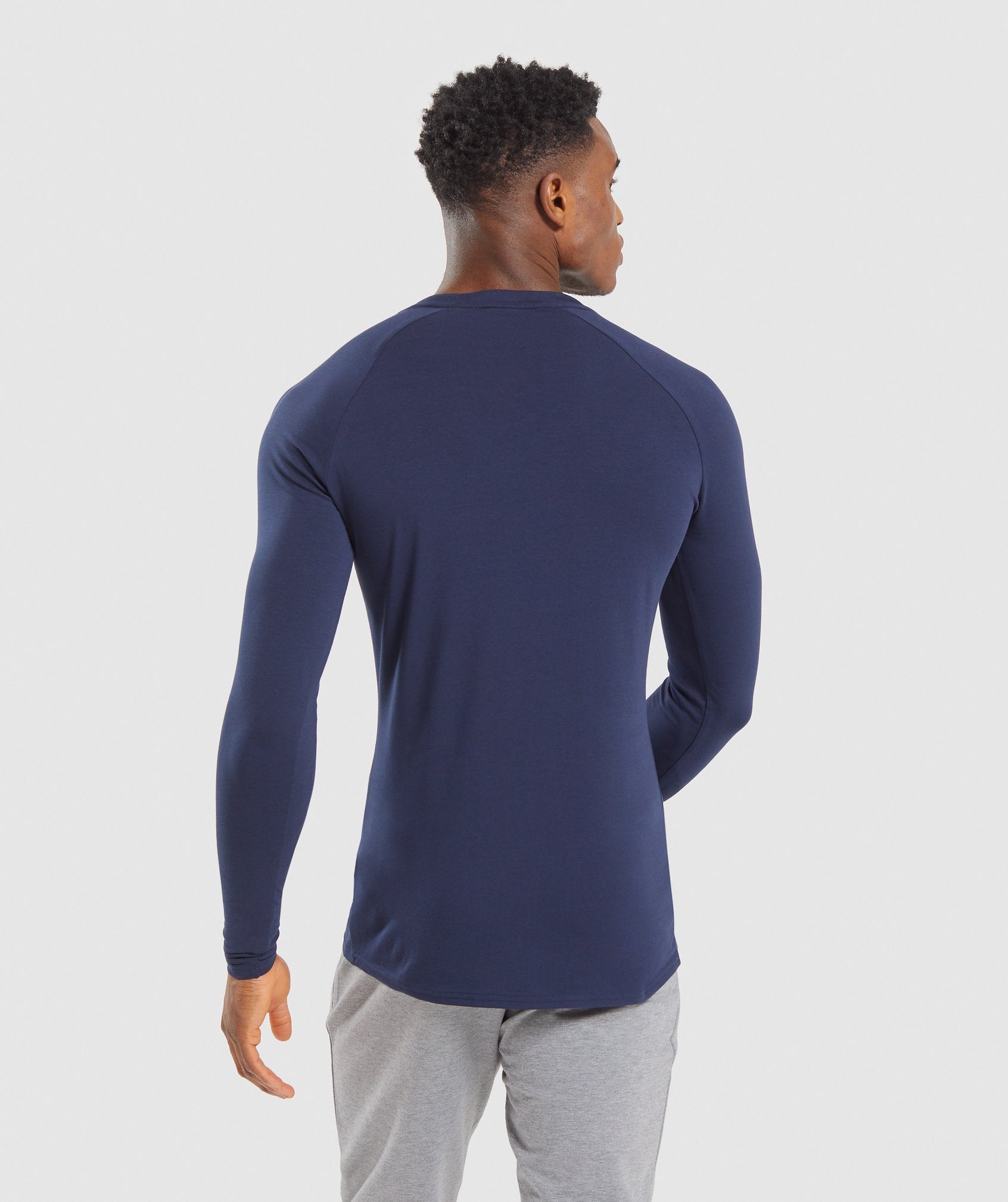 Apollo Long Sleeve T-Shirt in Dark Blue - view 2