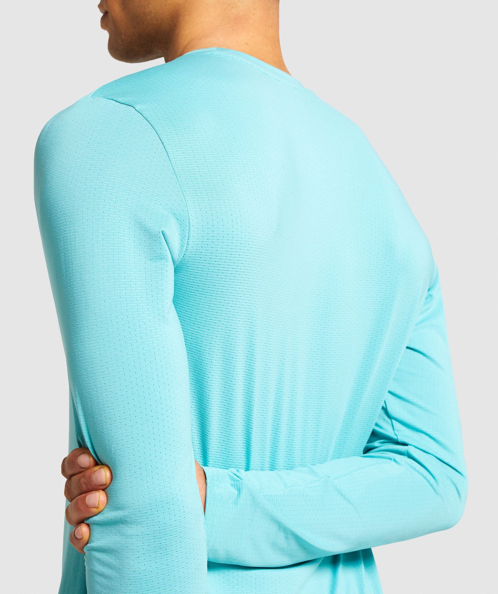 Gymshark Arrival Long Sleeve T-shirt - Light Blue Image D2