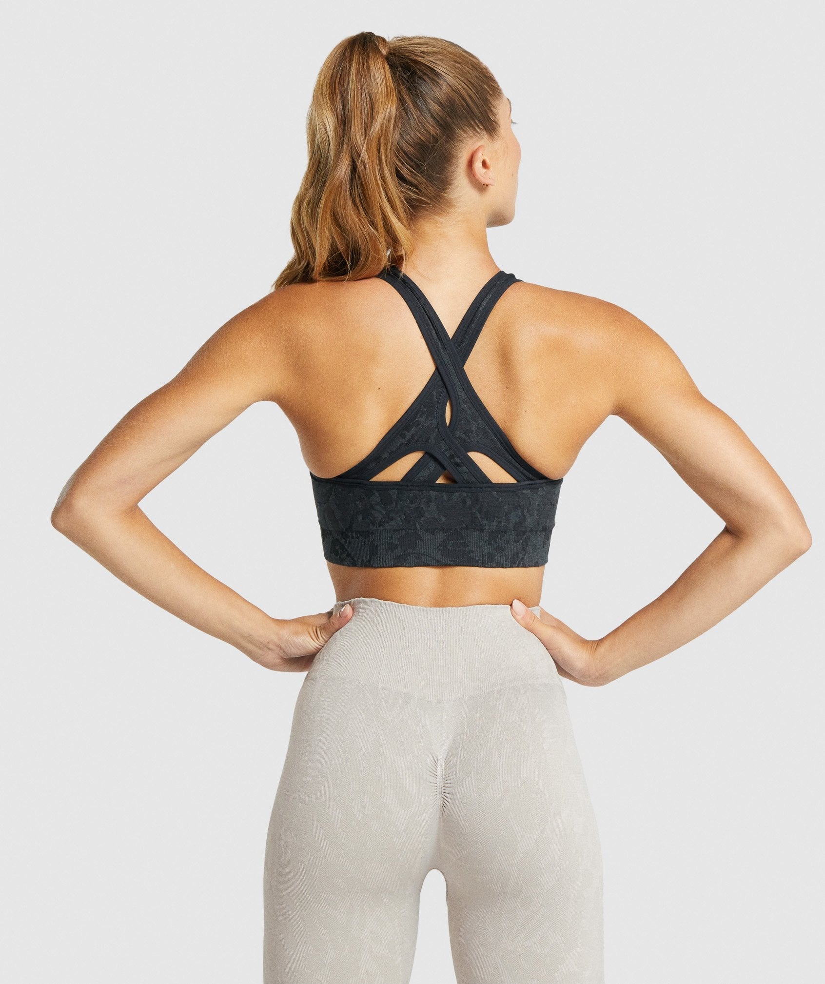 Adapt Animal Seamless Sports Bra in Butterfly | Black - view 3